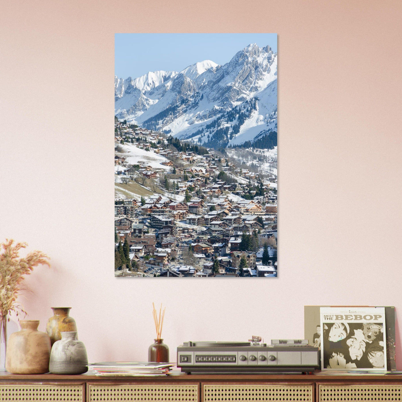 Simulation d’un tableau AluArtMountains dans un intérieur