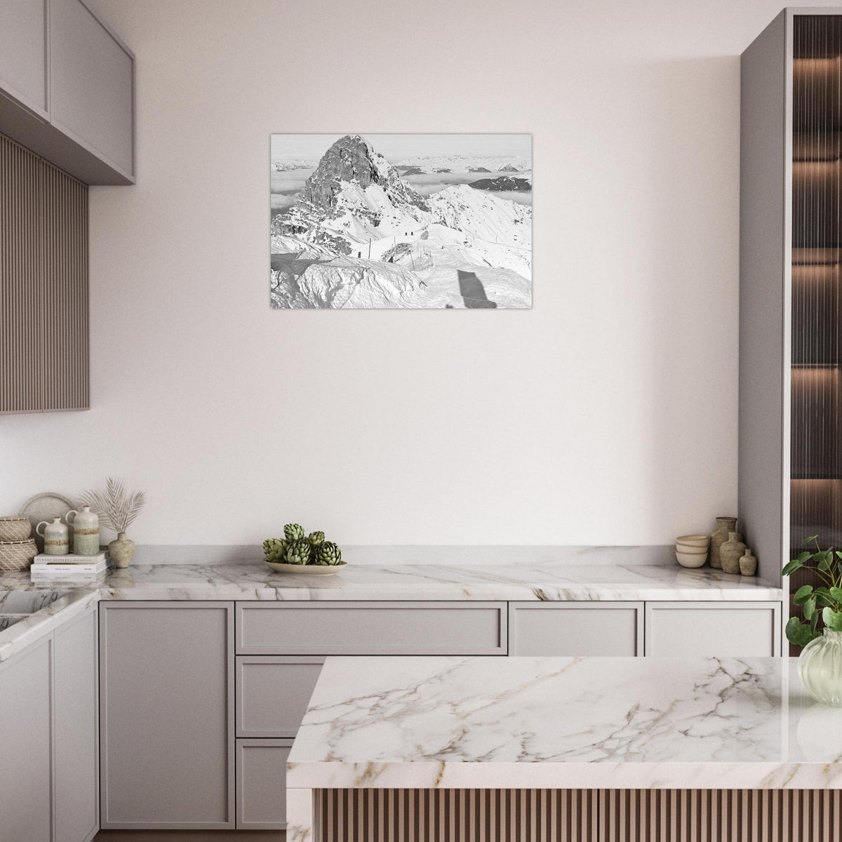 Tableau photo de la Dent de Burgin depuis la Saulire, à Méribel sur aluminium Dibond mat