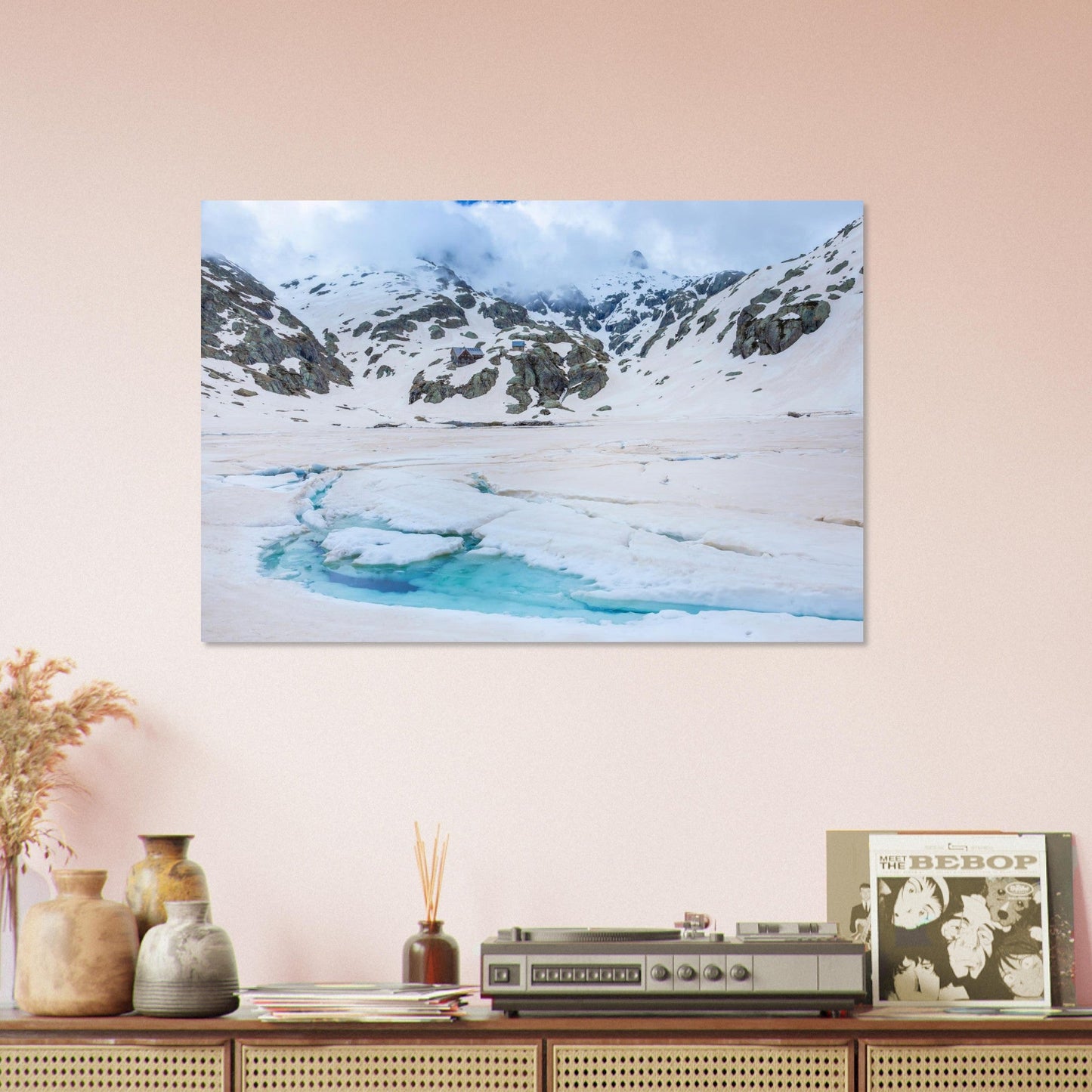 Photo de la fonte des neiges près du lac de la Fous — tableau photo paysage de montagne en Alu Dibond, fabrication française
