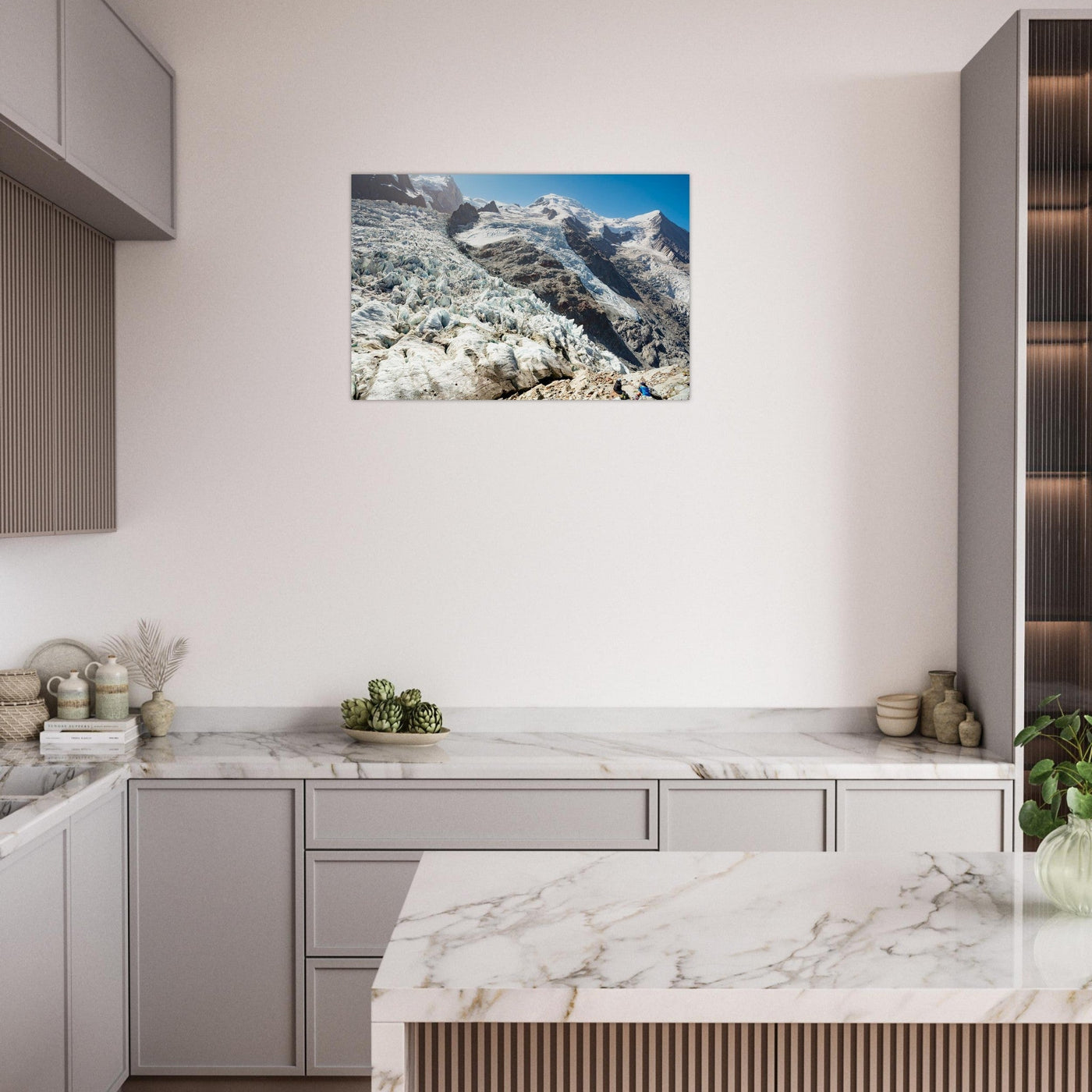 Simulation of an AluArtMountains photo print in an interior setting