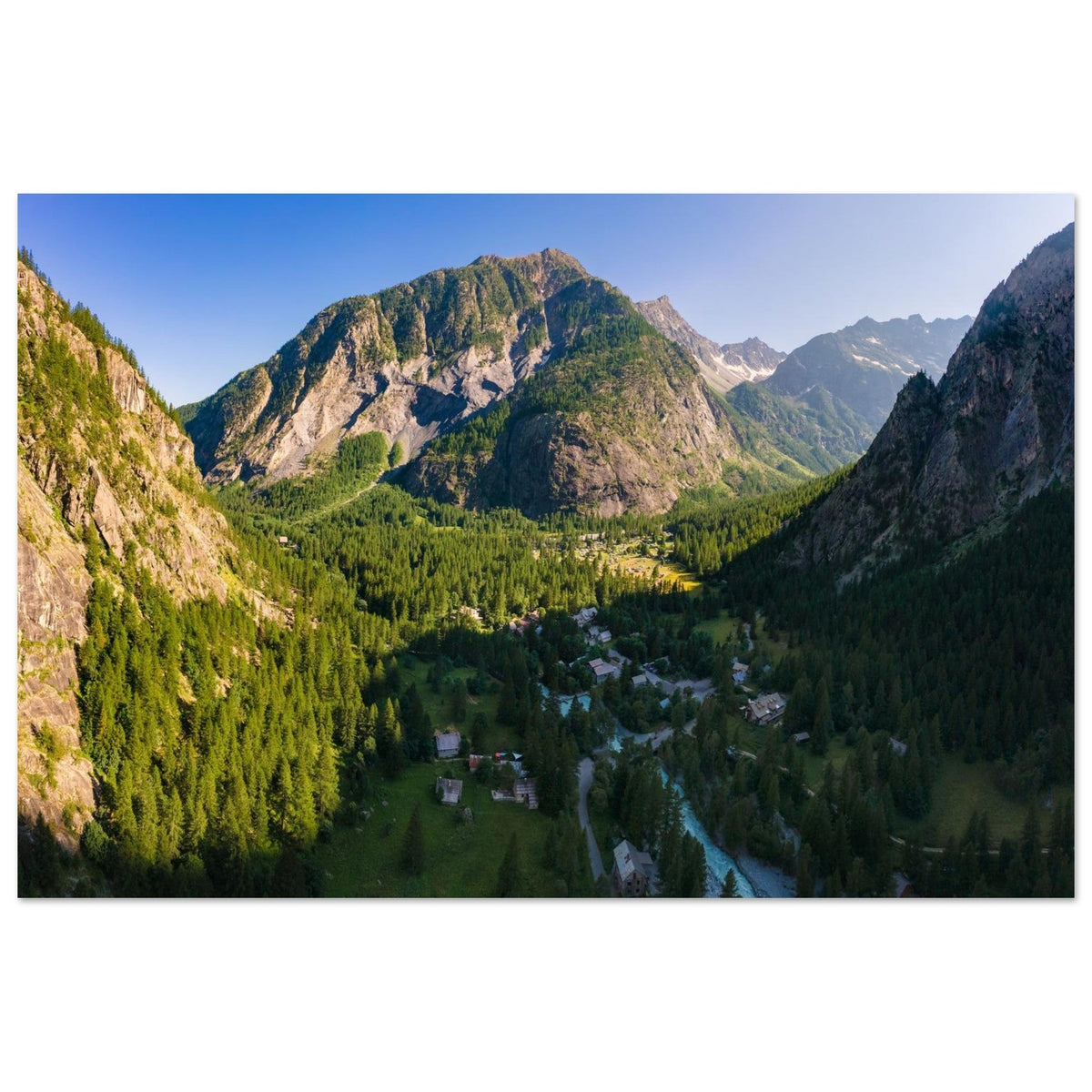 Tableau photo de la vallée d’Ailefroide dans les Écrins sur aluminium Dibond mat, format 30 × 45 cm — photographie : Francois Roux