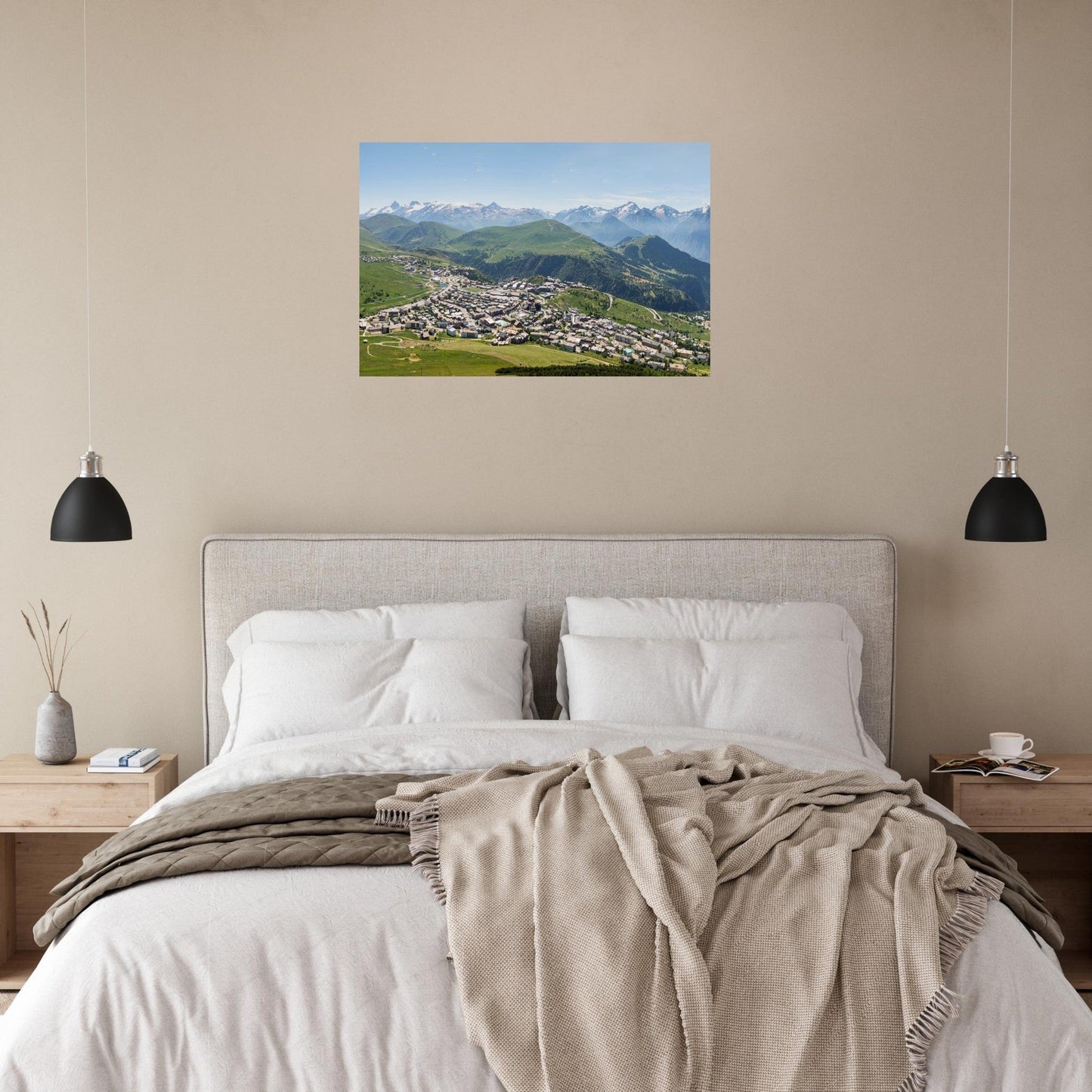 Photo de l’Alpe d’Huez face aux Écrins — tableau photo paysage de montagne en Alu Dibond, fabrication française