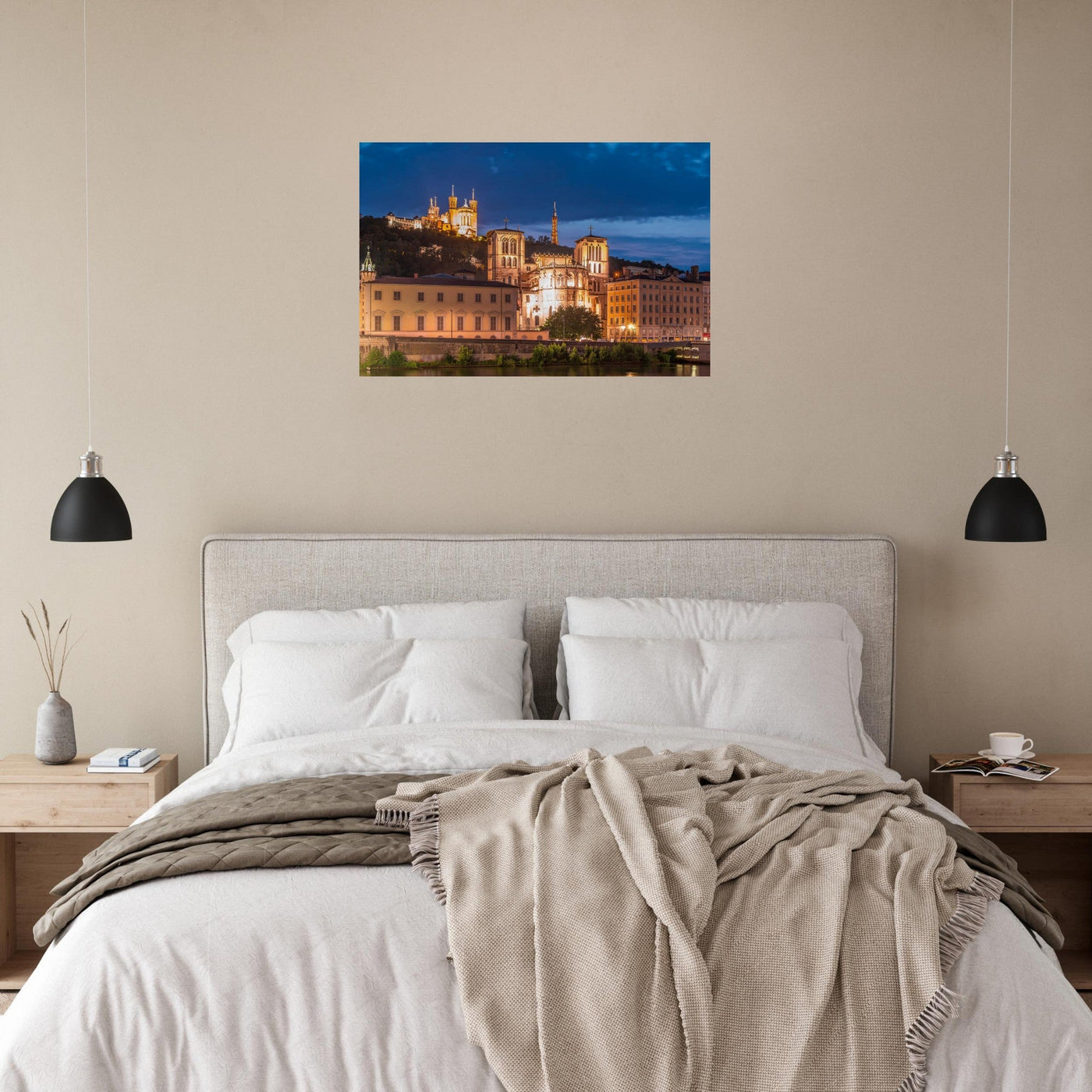 Simulation d’un tableau AluArtMountains dans un intérieur