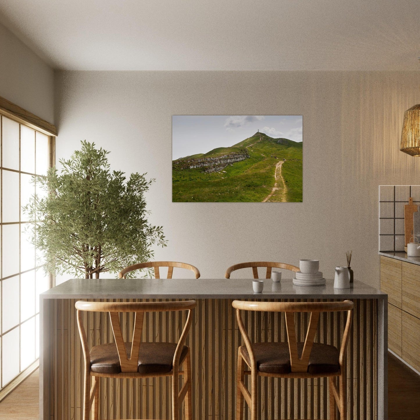 Photo of the landscapes of Crêt de la Neige in Lélex — photo print on matte aluminium Dibond