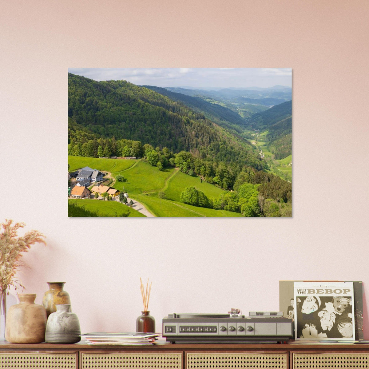 Photo des Vosges depuis la Route des Crêtes — tableau photo paysage de montagne en Alu Dibond