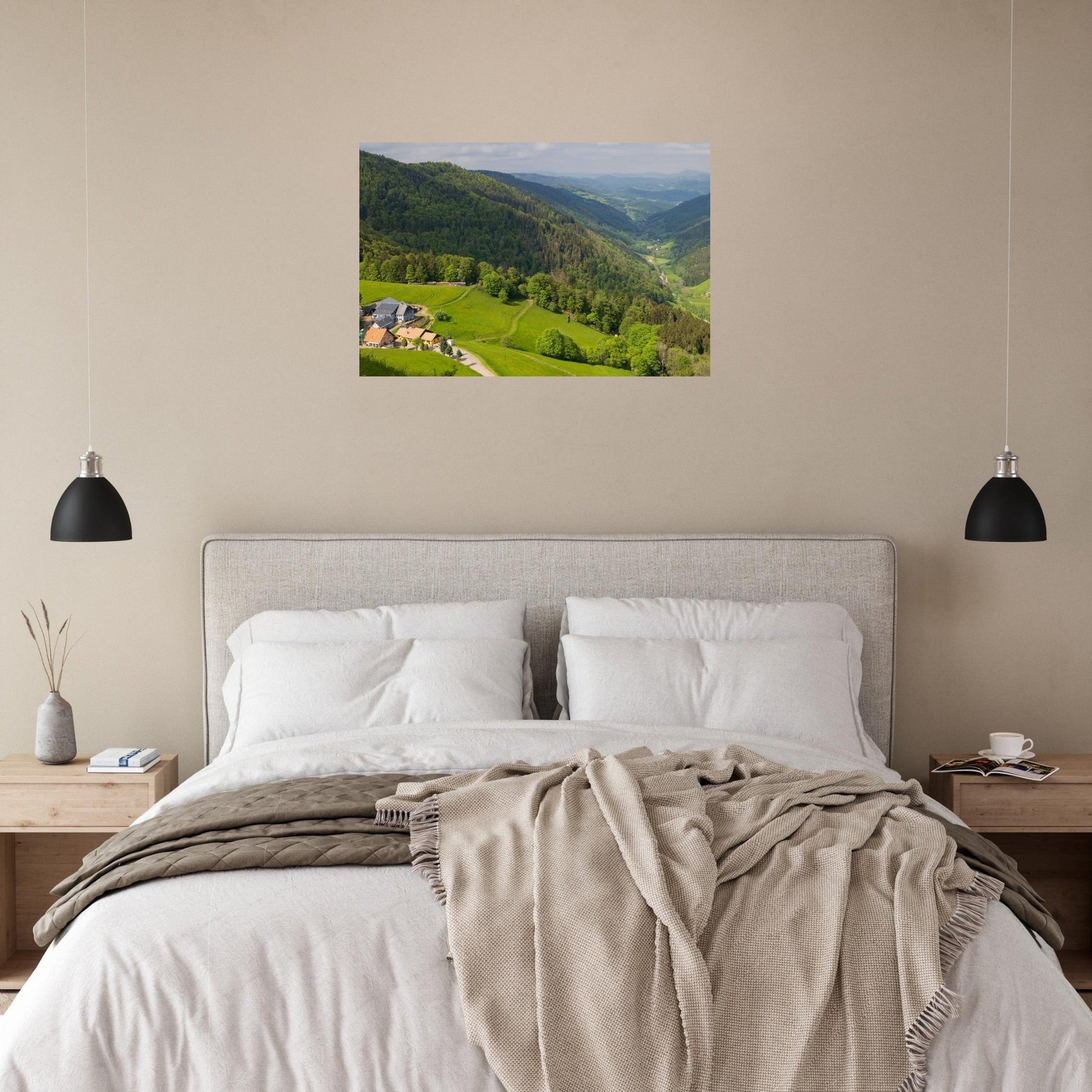 Photo des Vosges depuis la Route des Crêtes — tableau photo paysage de montagne en Alu Dibond