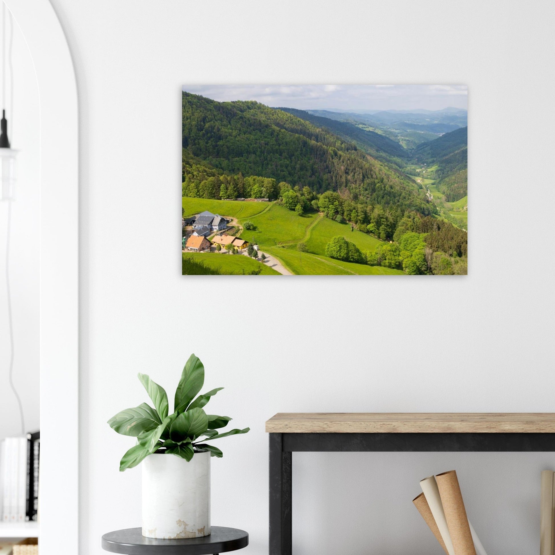 Photo des Vosges depuis la Route des Crêtes — tableau photo paysage de montagne en Alu Dibond
