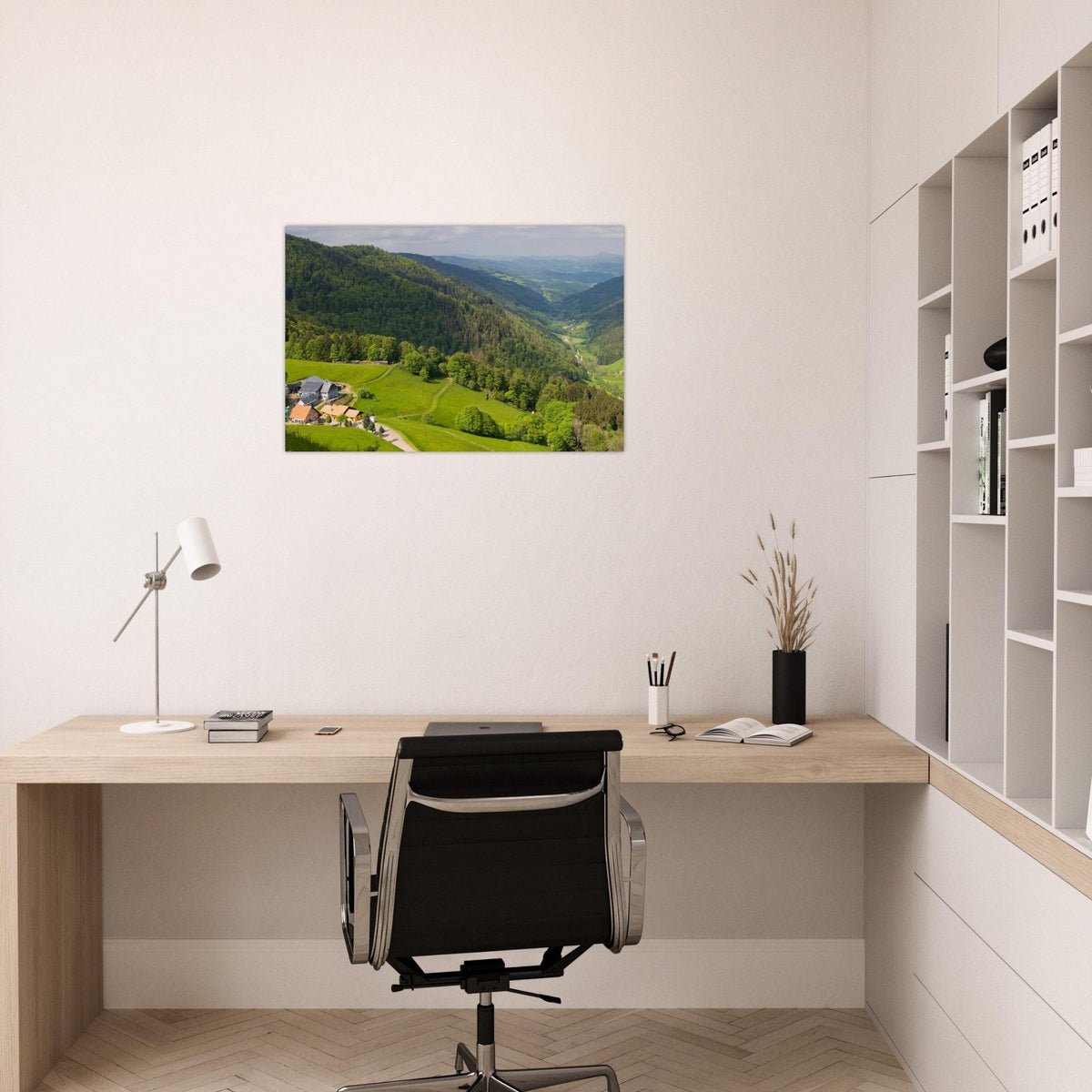 Photo of the Vosges from the Ridge Road — photo print on matte aluminium Dibond