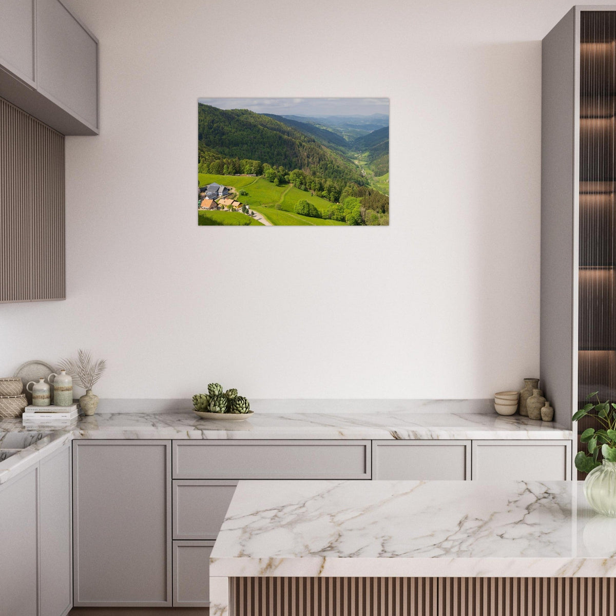 Photo of the Vosges from the Ridge Road — photo print on matte aluminium Dibond