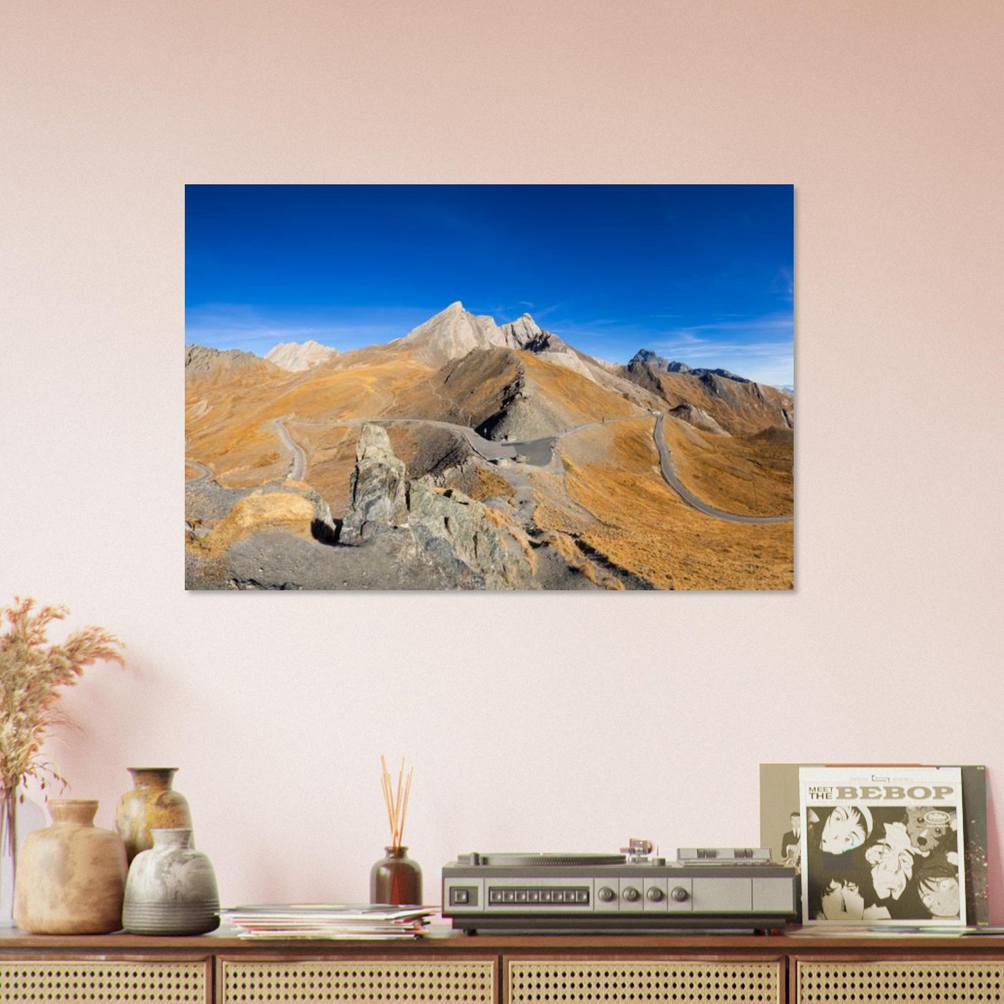 Photo du col Agnel et du Pain de Sucre en automne — tableau photo paysage de montagne en Alu Dibond, fabrication française