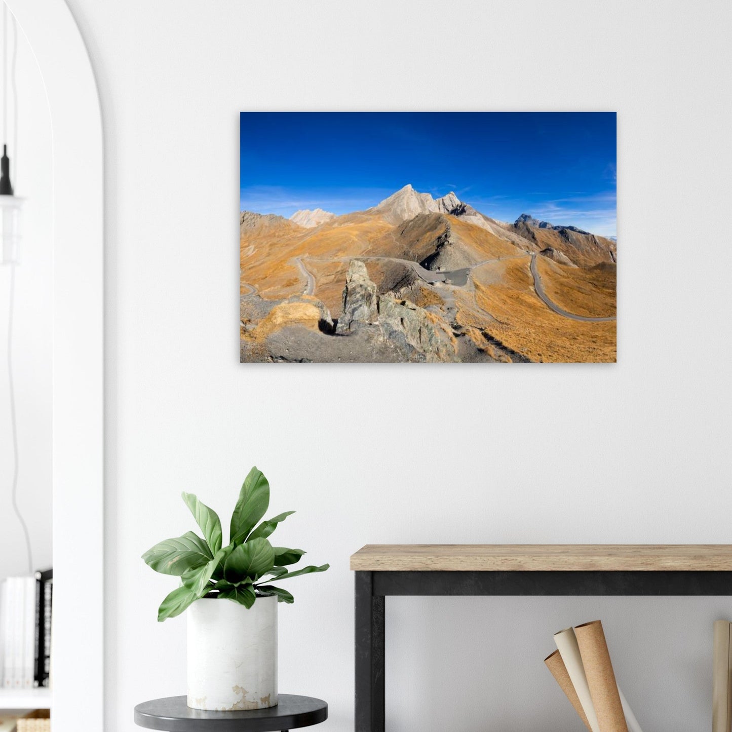 Photo du col Agnel et du Pain de Sucre en automne — tableau photo paysage de montagne en Alu Dibond, fabrication française