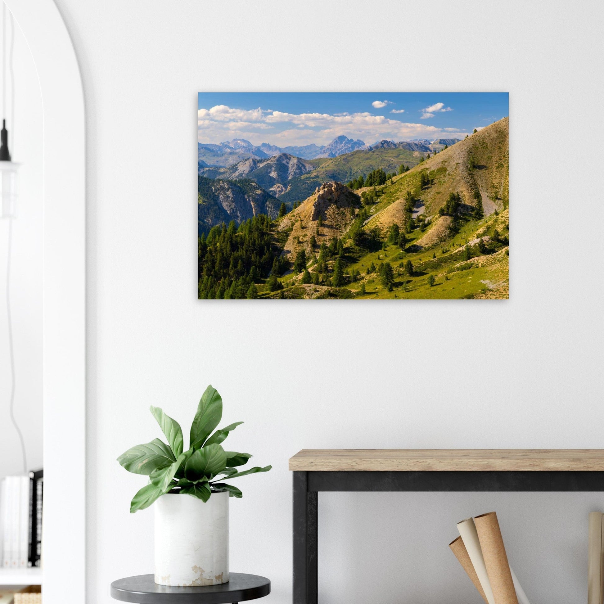 Photo du col de la Bonette dans le parc national du Mercantour — tableau photo paysage de montagne en Alu Dibond