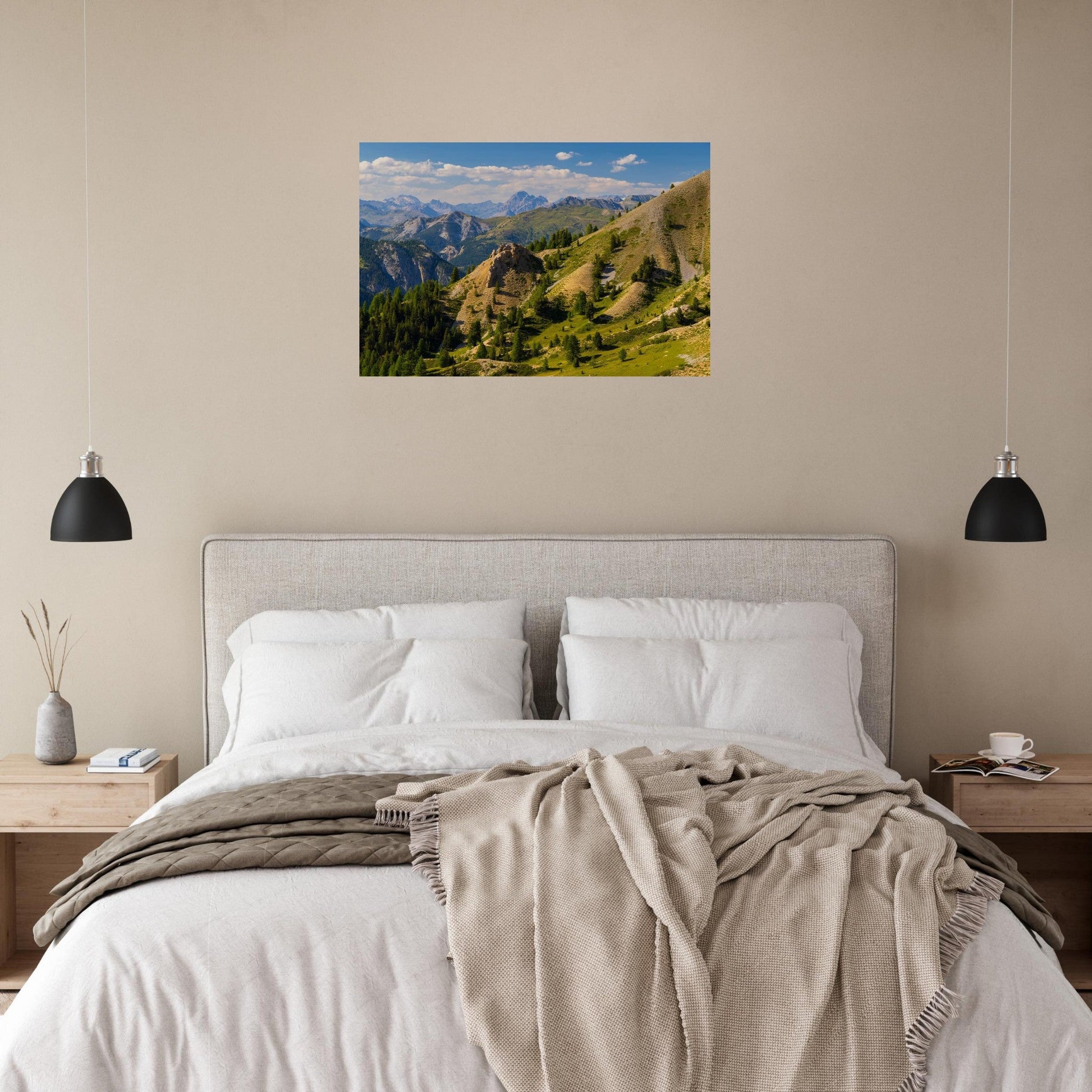 Photo du col de la Bonette dans le parc national du Mercantour — tableau photo paysage de montagne en Alu Dibond