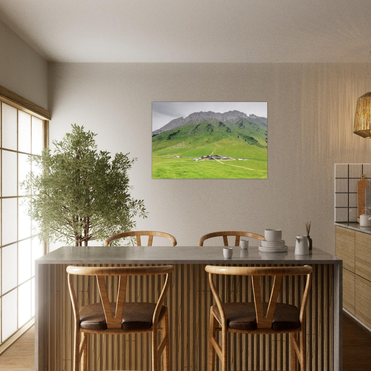Tableau photo du col des Aravis en été sur aluminium Dibond mat — photographie : Alena F-key