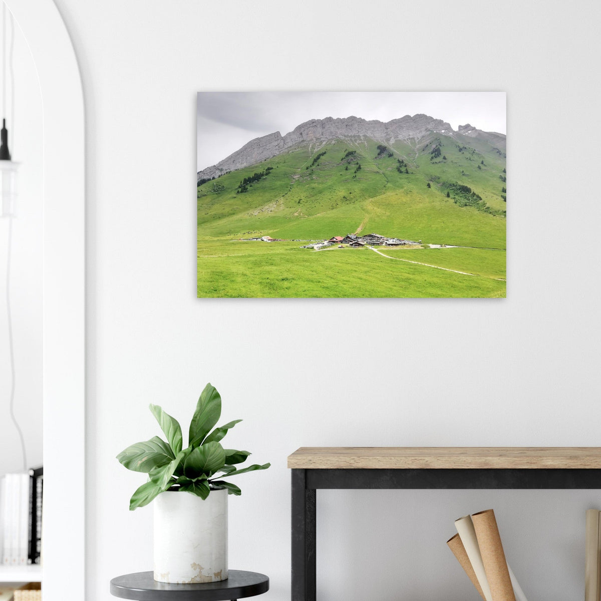 Tableau photo du col des Aravis en été sur aluminium Dibond mat — photographie : Alena F-key
