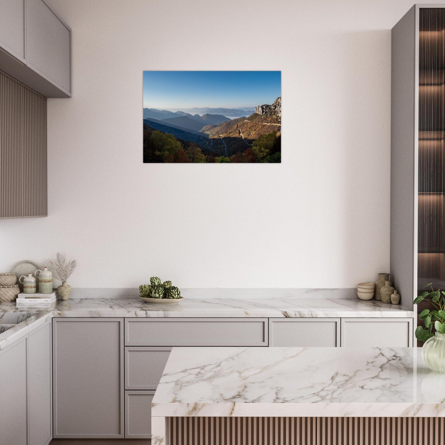 Photo of the Diois from the Col de Rousset in the Vercors — photo print on matte aluminium Dibond