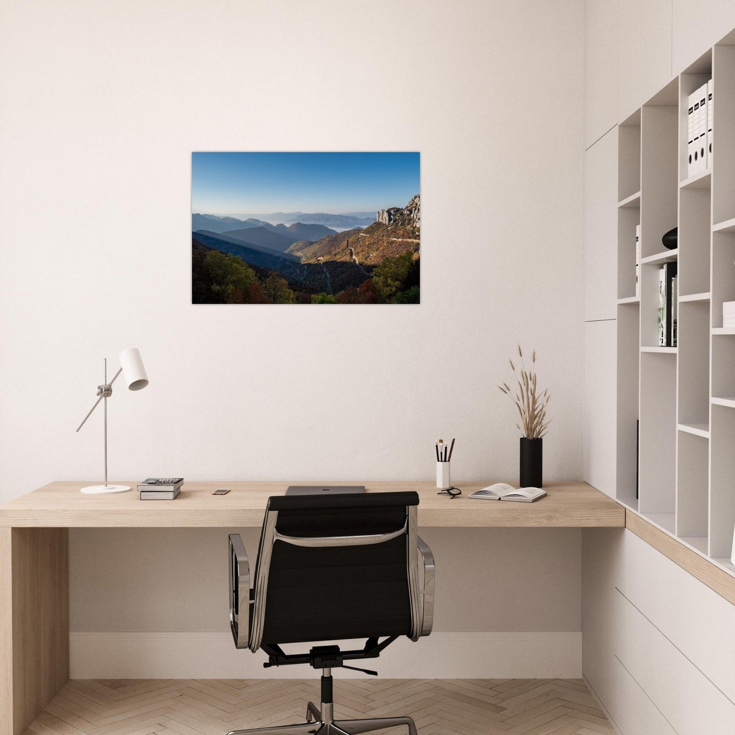 Photo of the Diois from the Col de Rousset in the Vercors — photo print on matte aluminium Dibond