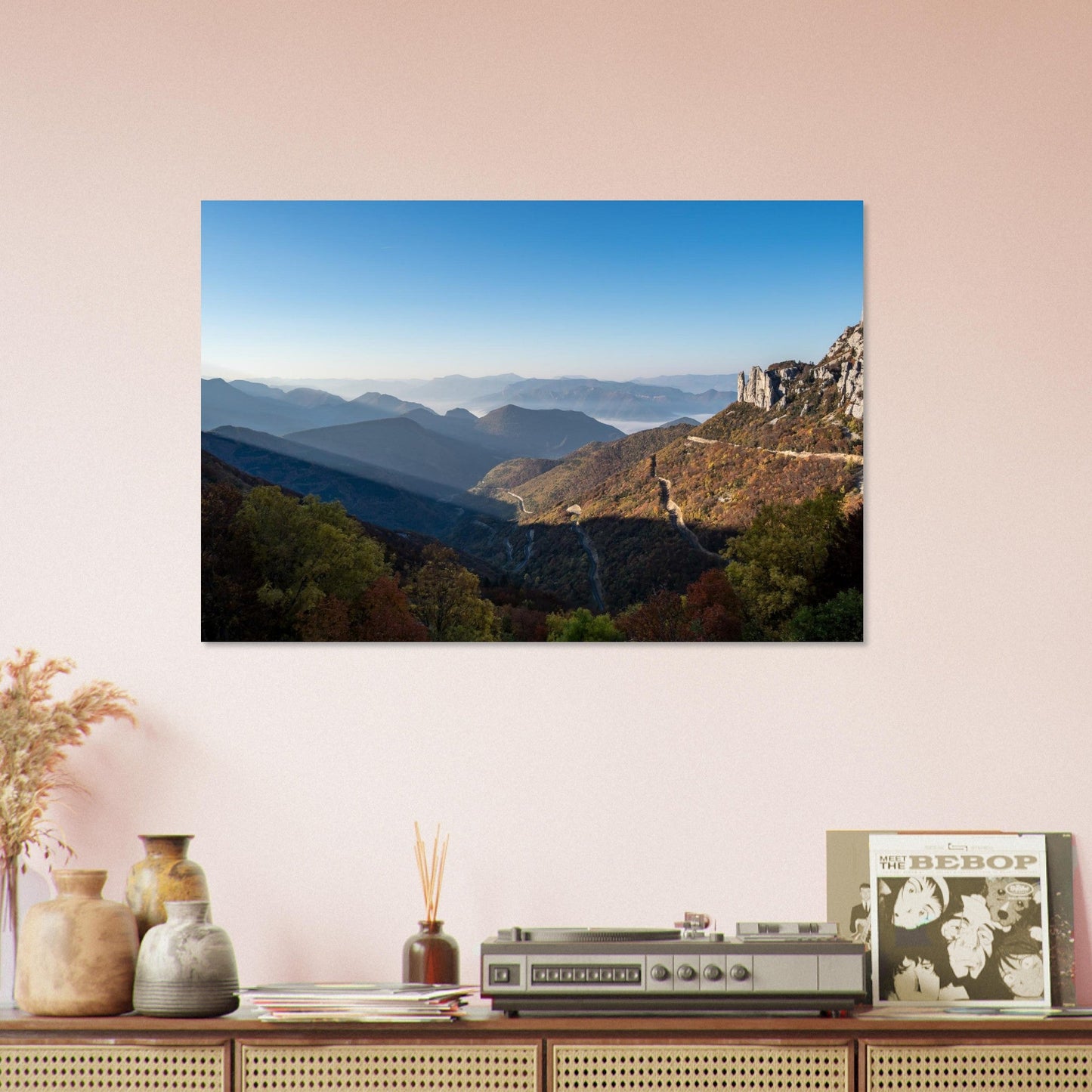 Photo of the Diois from the Col de Rousset in the Vercors — photo print on matte aluminium Dibond