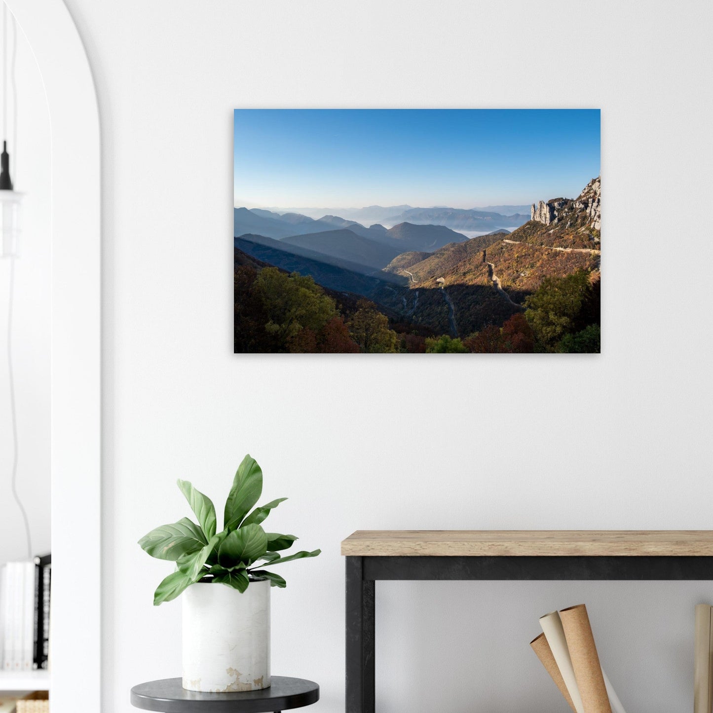 Photo of the Diois from the Col de Rousset in the Vercors — photo print on matte aluminium Dibond