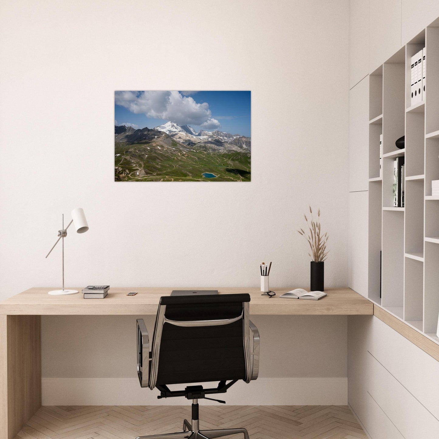 Photo of the Grande Motte glacier from Bellevarde in Val d'Isère — photo print on matte aluminium Dibond