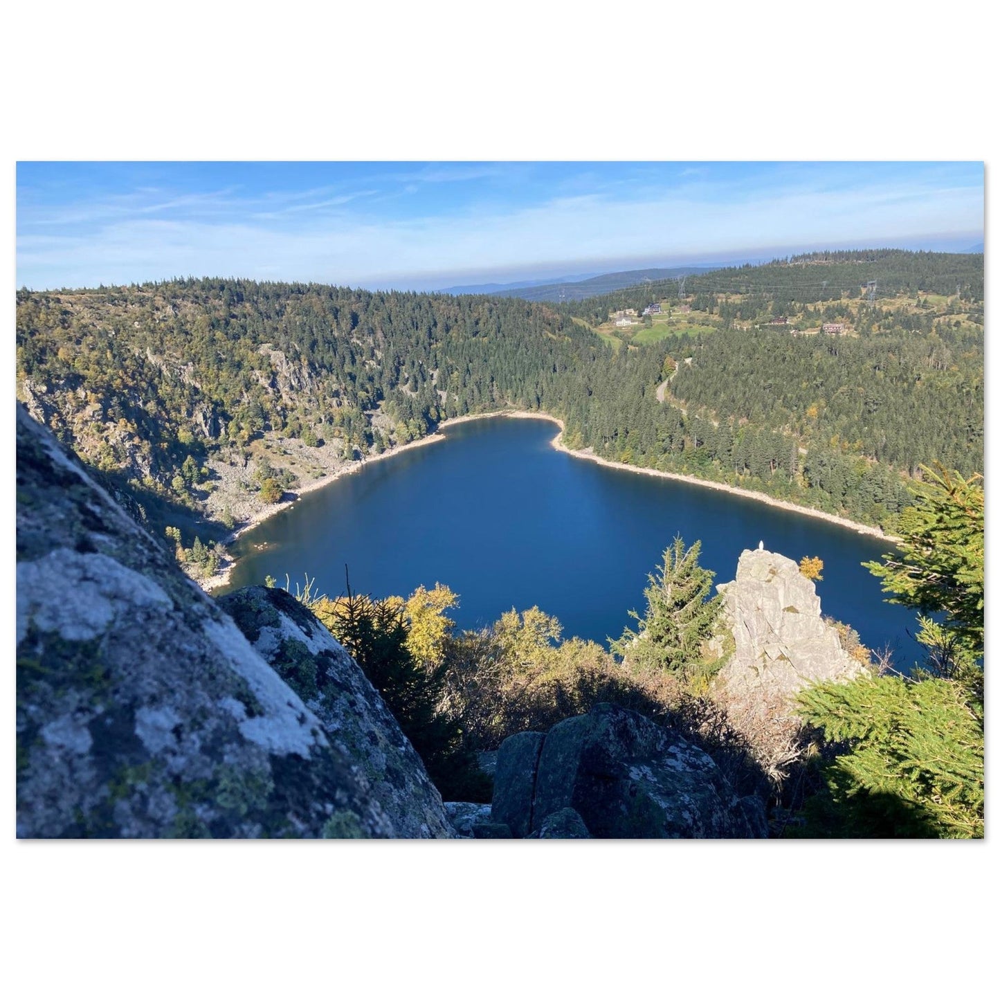 Photo of Lac Blanc in the Vosges Mountains — photo print on matte aluminium Dibond