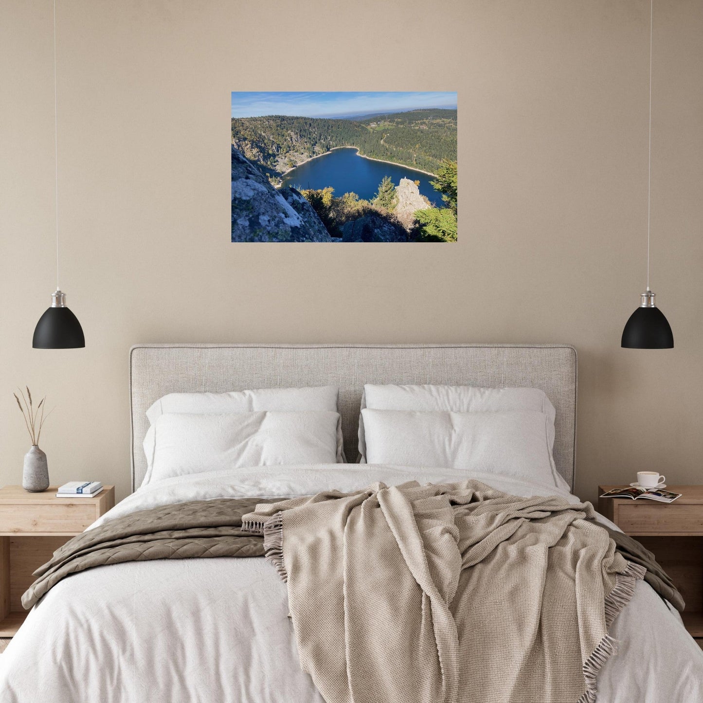 Photo of Lac Blanc in the Vosges Mountains — photo print on matte aluminium Dibond