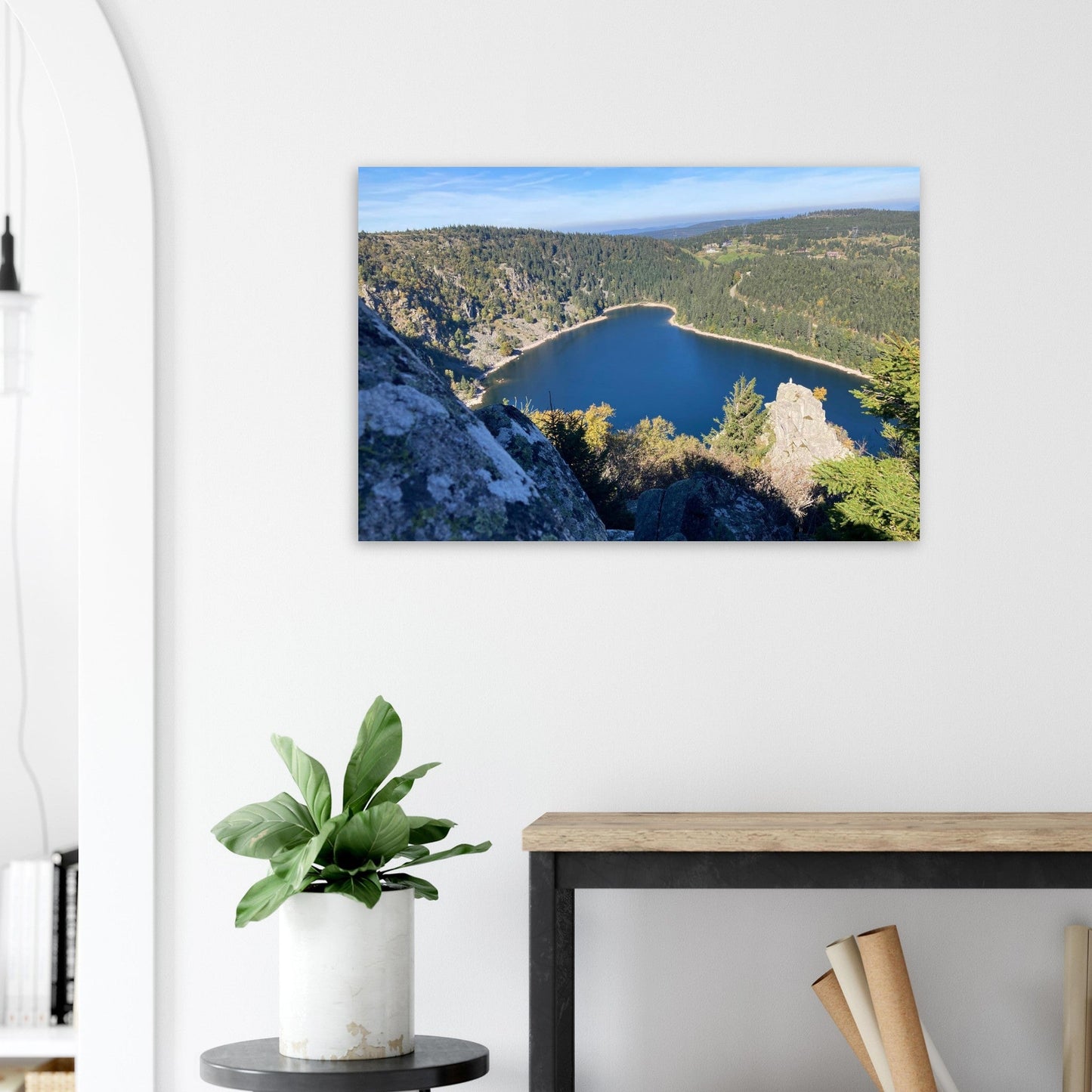 Photo of Lac Blanc in the Vosges Mountains — photo print on matte aluminium Dibond