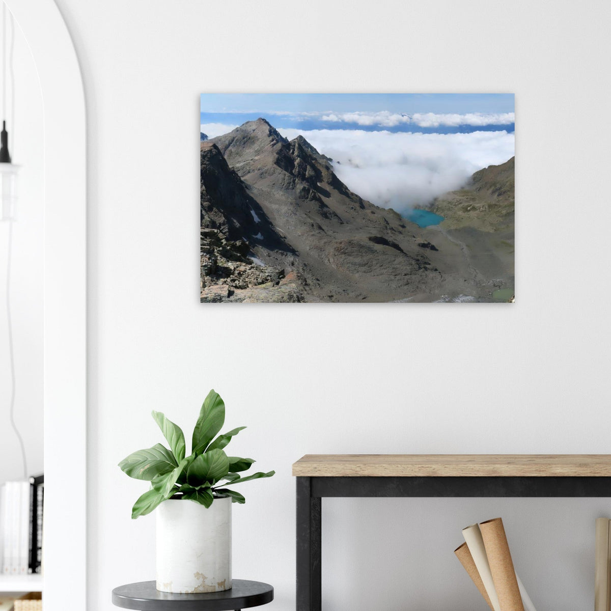 Tableau photo du Lac Blanc depuis la Croix de Belledonne sur aluminium Dibond mat — photographie : R.A.M.photo