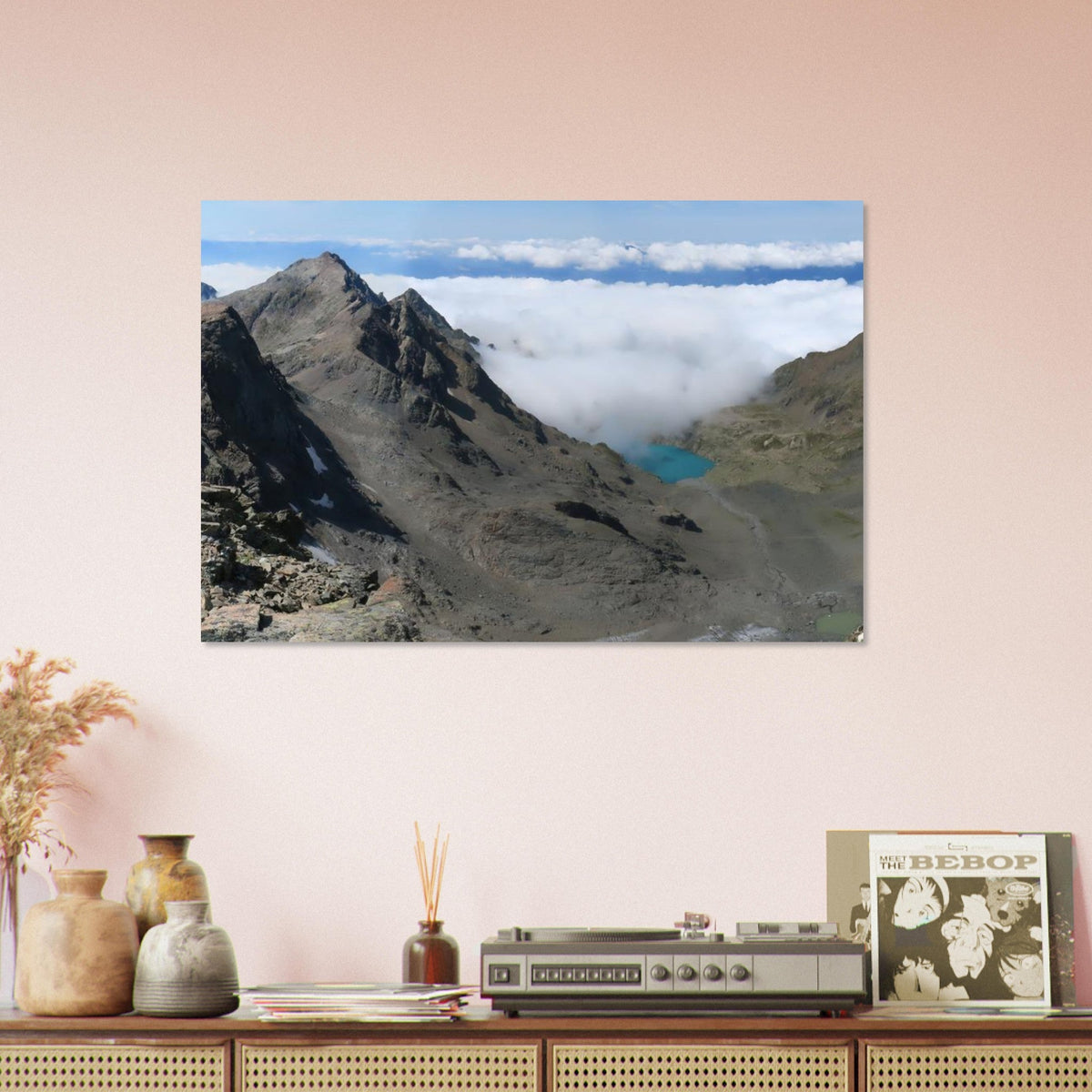 Tableau photo du Lac Blanc depuis la Croix de Belledonne sur aluminium Dibond mat — photographie : R.A.M.photo