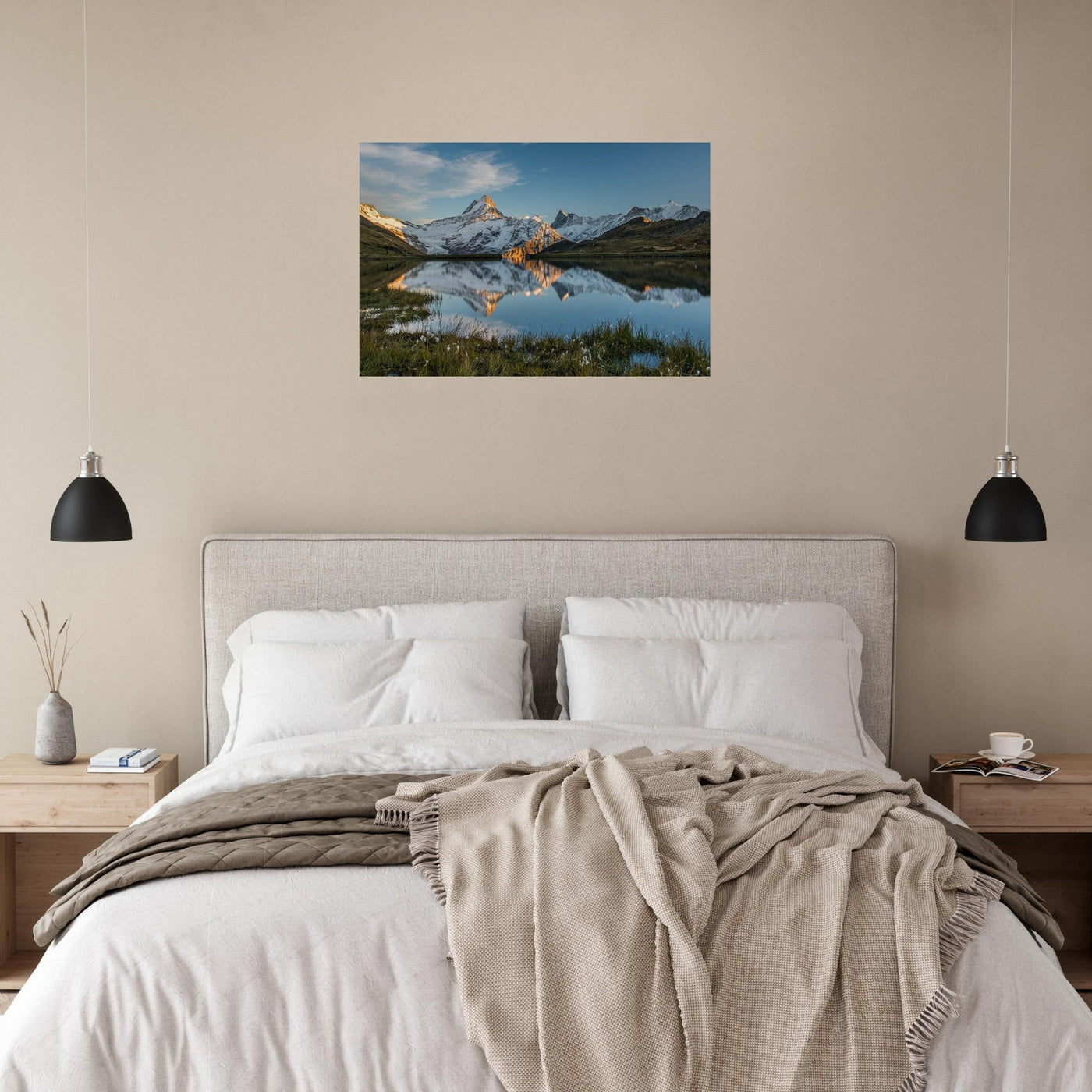 Simulation of an AluArtMountains photo print in an interior setting