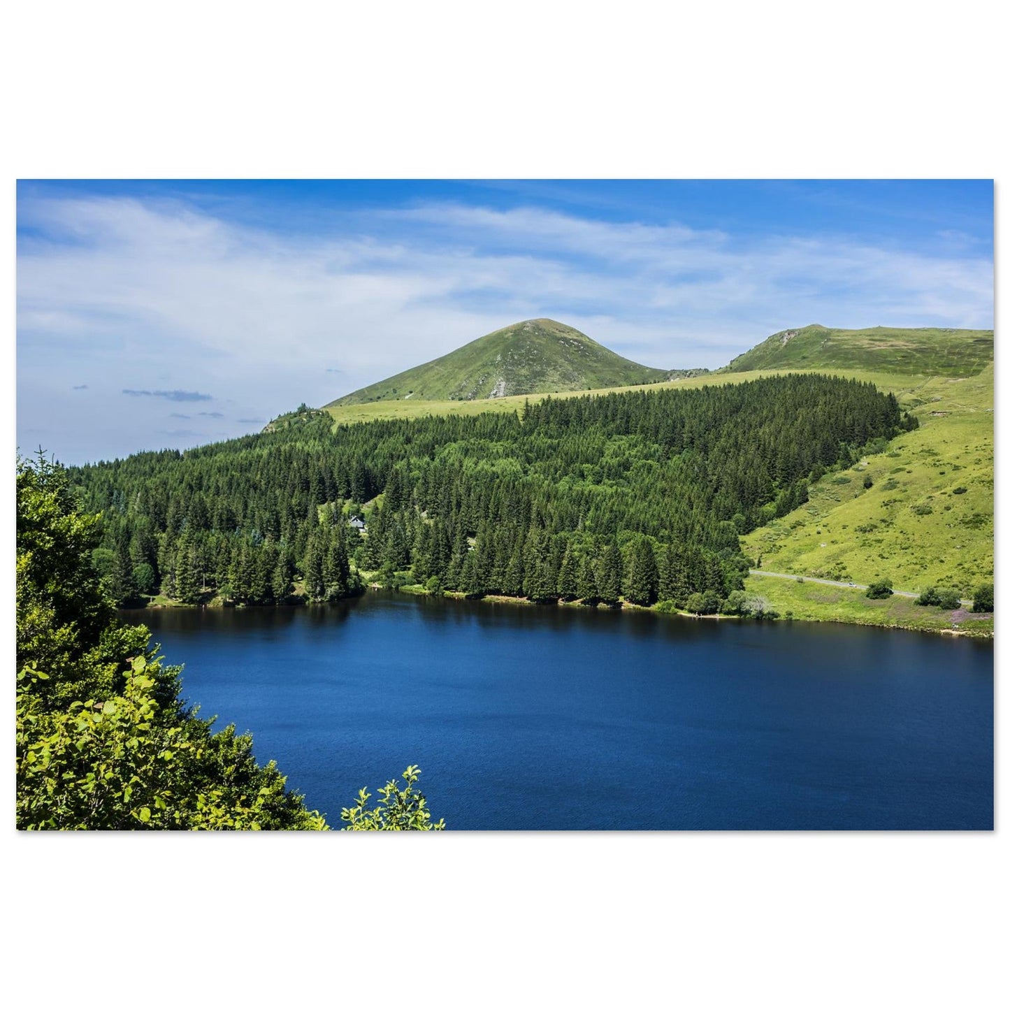 Tableau photo du lac de Guéry au cœur des monts Dore sur aluminium Dibond mat, format 60 × 90 cm