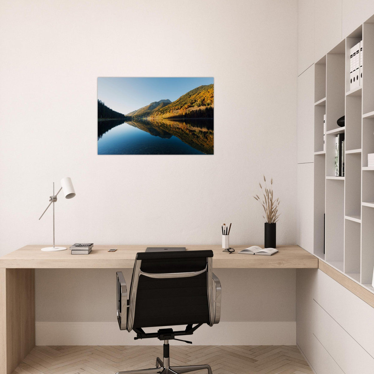 Photo of Lake Montriond in Haute-Savoie — photo print on matte aluminium Dibond