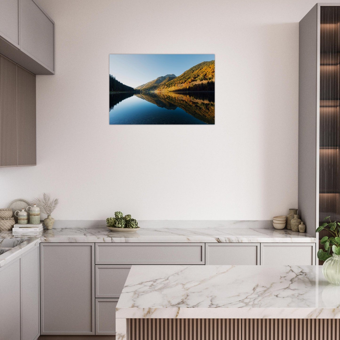 Photo of Lake Montriond in Haute-Savoie — photo print on matte aluminium Dibond
