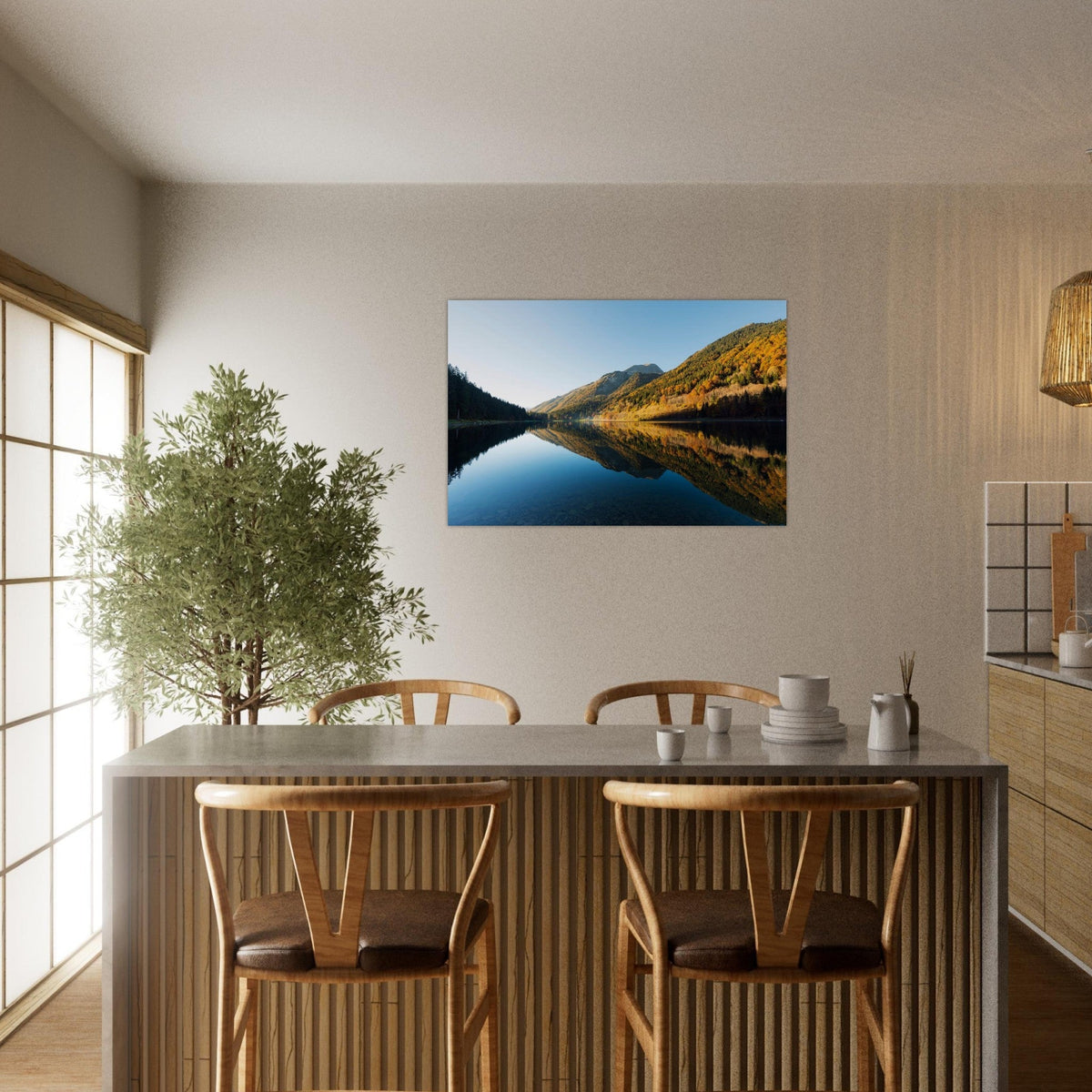Photo of Lake Montriond in Haute-Savoie — photo print on matte aluminium Dibond