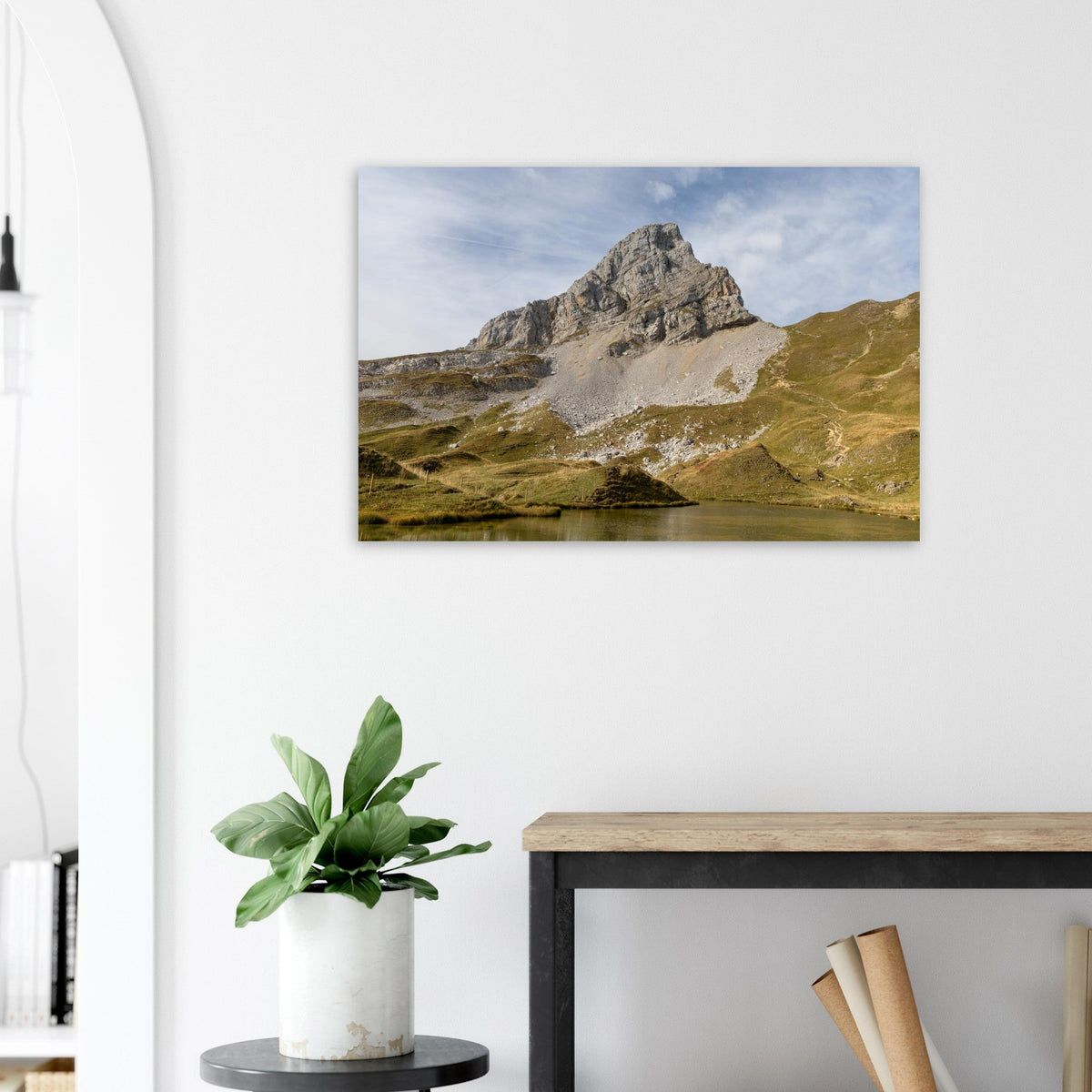 Tableau photo du lac de Peyre et de la Pointe du Midi sur aluminium Dibond mat — photographie : olivard