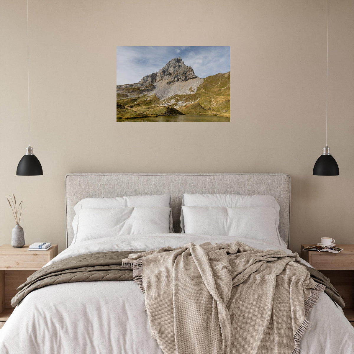 Tableau photo du lac de Peyre et de la Pointe du Midi sur aluminium Dibond mat — photographie : olivard