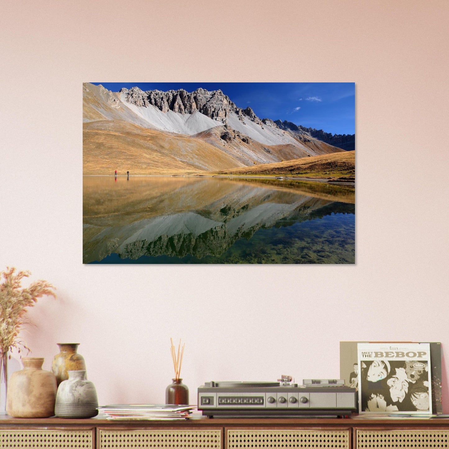 Photo du lac de Souliers en automne dans le Queyras — tableau photo paysage de montagne en Alu Dibond