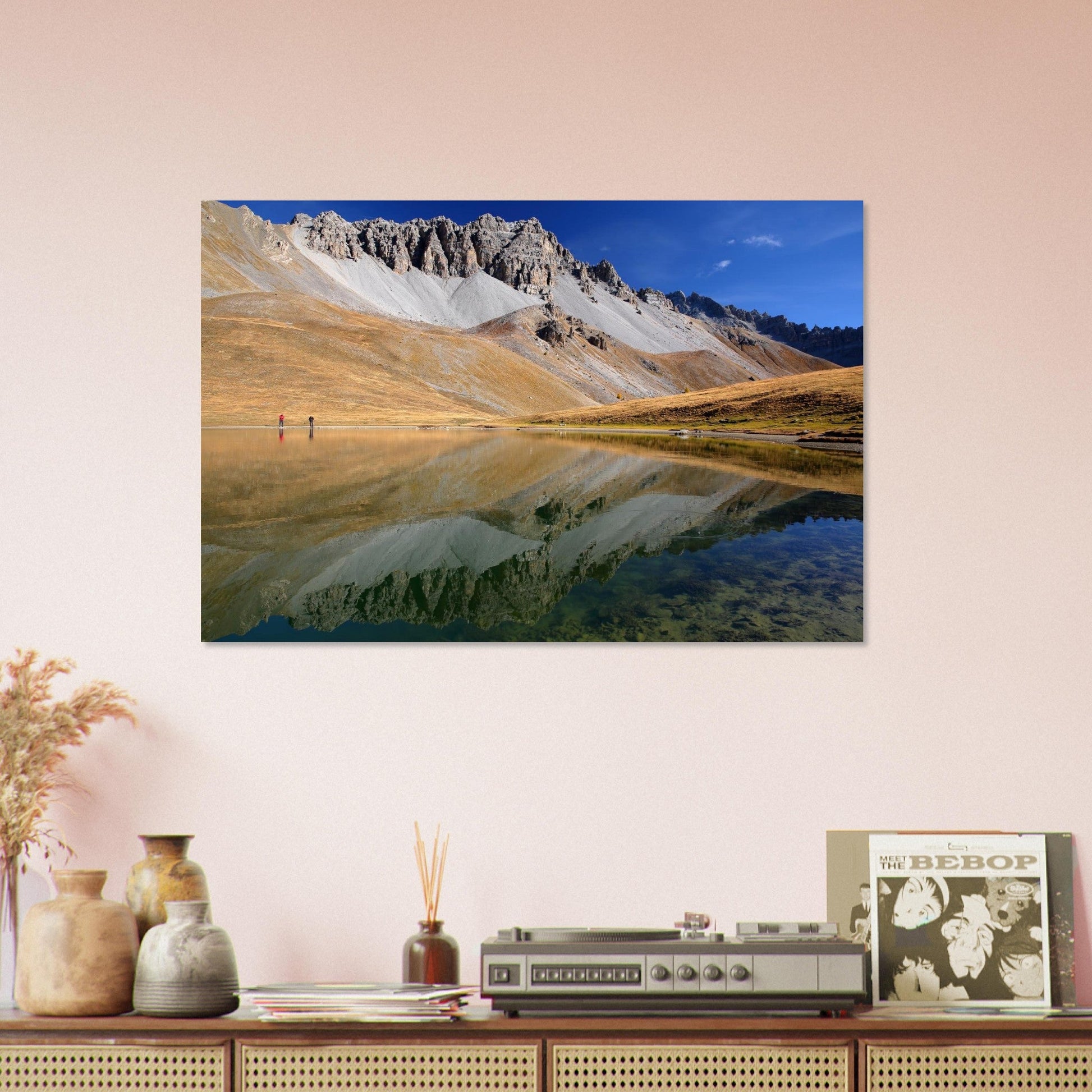 Photo du lac de Souliers en automne dans le Queyras — tableau photo paysage de montagne en Alu Dibond