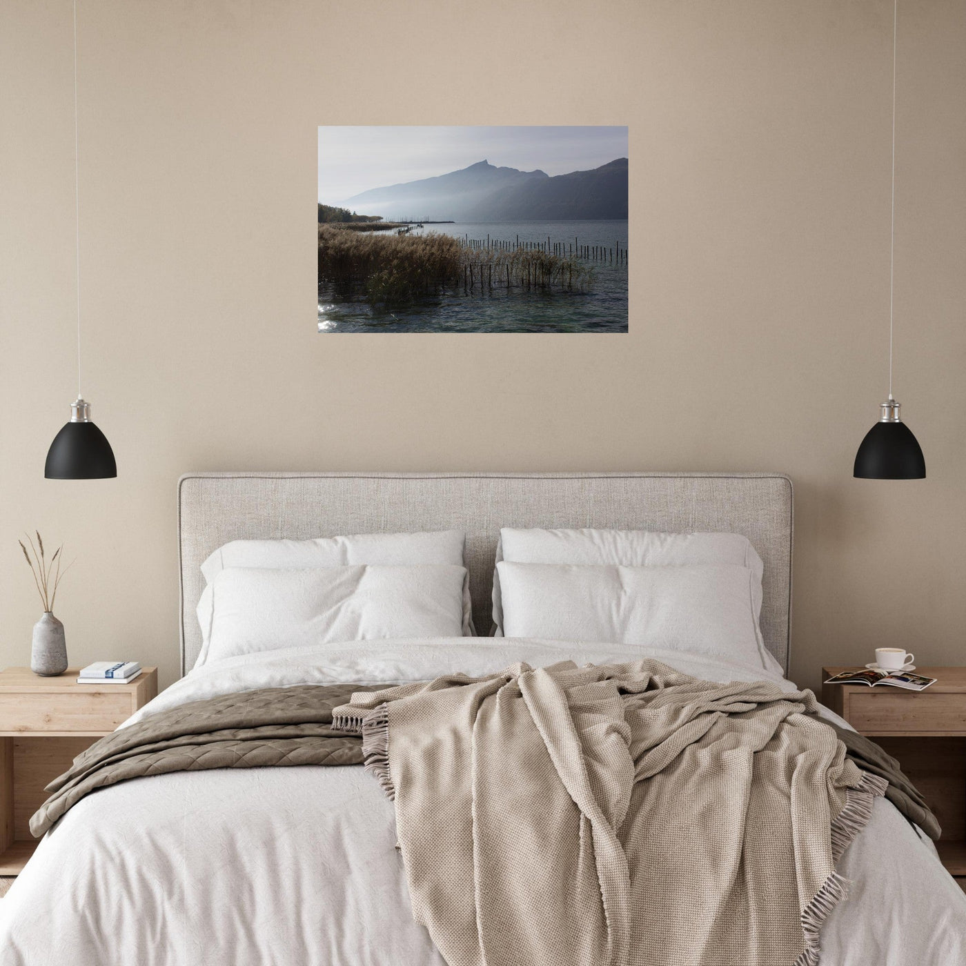 Simulation of an AluArtMountains painting in an interior setting