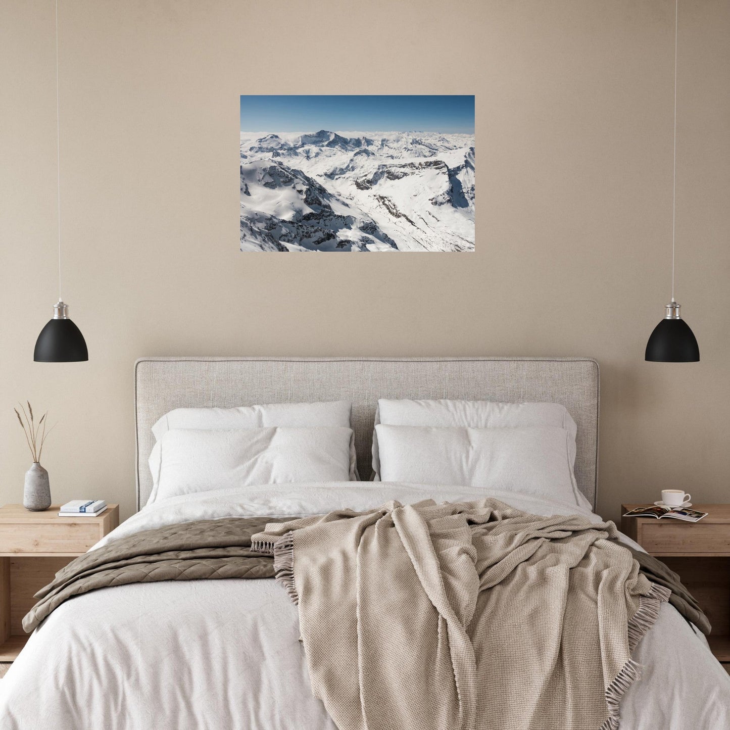 Photo du massif de la Vanoise depuis le sommet du Mont Pourri — tableau photo paysage de montagne en Alu Dibond, fabrication française