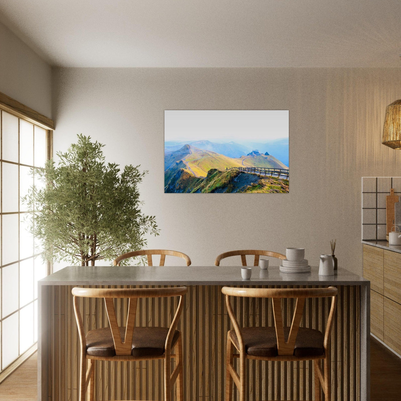 Preview of an AluArtMountains photo print in an interior