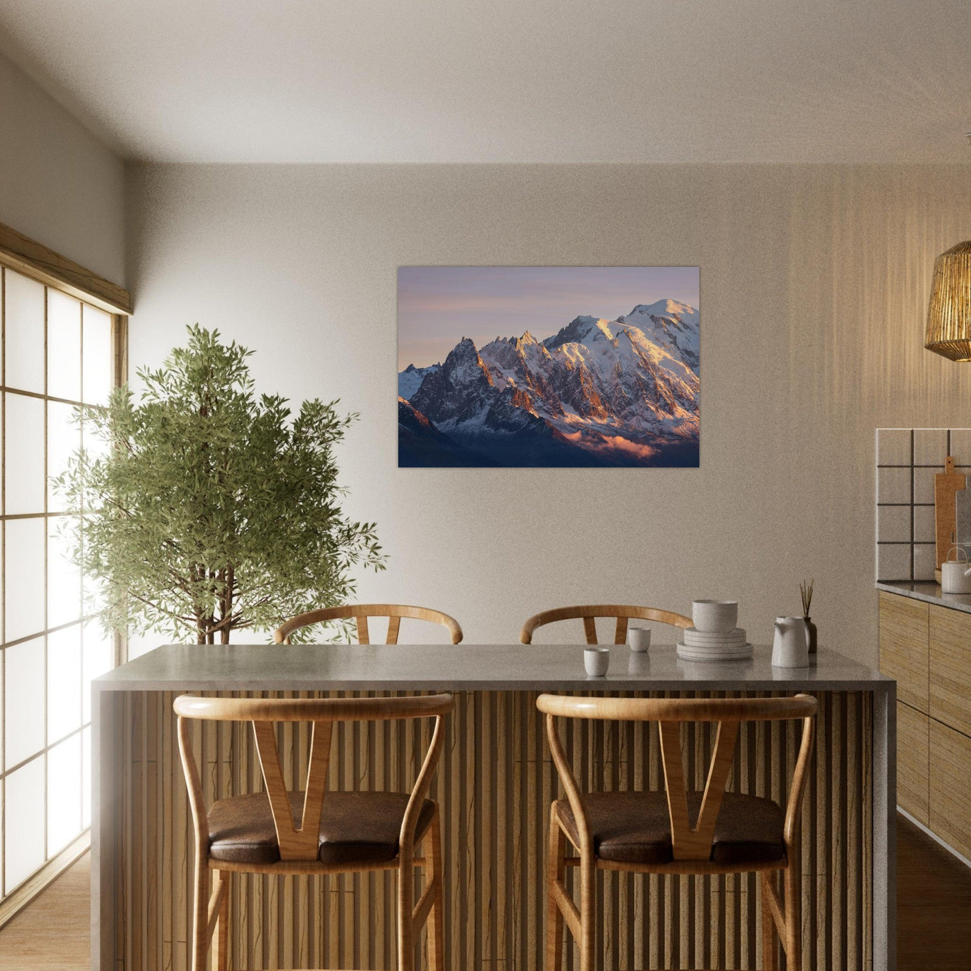 Preview of an AluArtMountains photo print in an interior