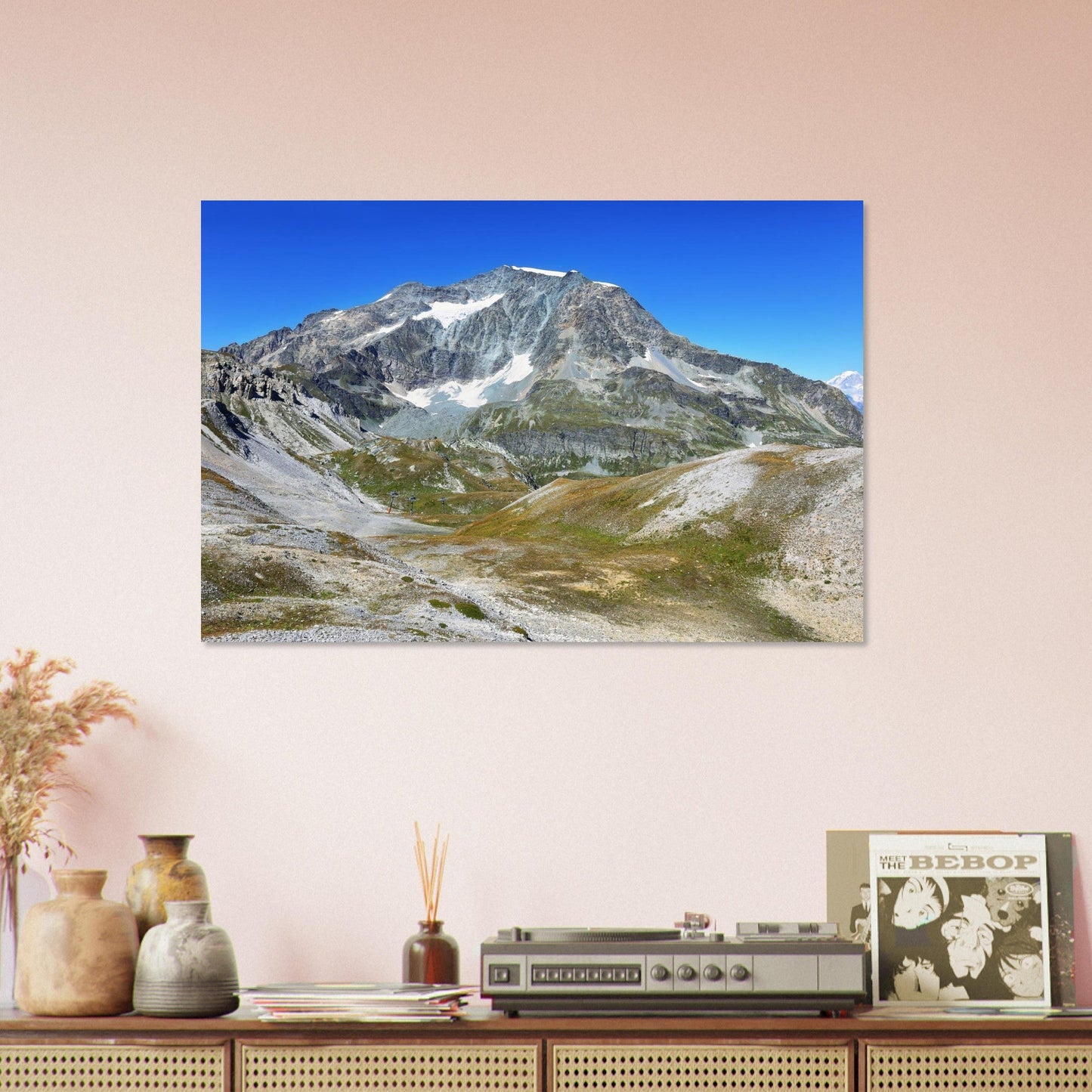 Photo du Mont Pourri depuis l’Aiguille Percée — tableau photo paysage de montagne en Alu Dibond, fabrication française