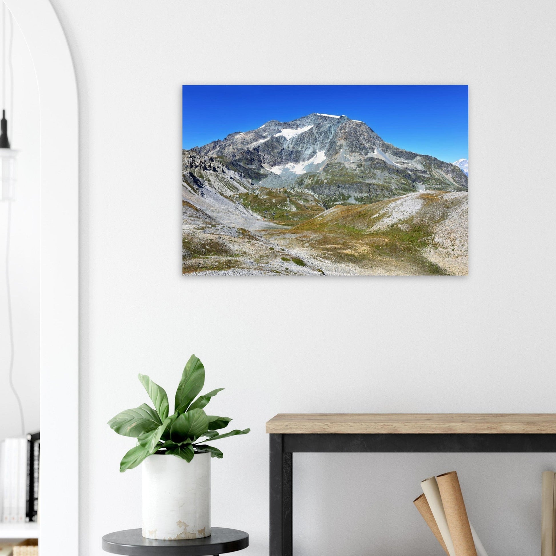 Photo du Mont Pourri depuis l’Aiguille Percée — tableau photo paysage de montagne en Alu Dibond, fabrication française