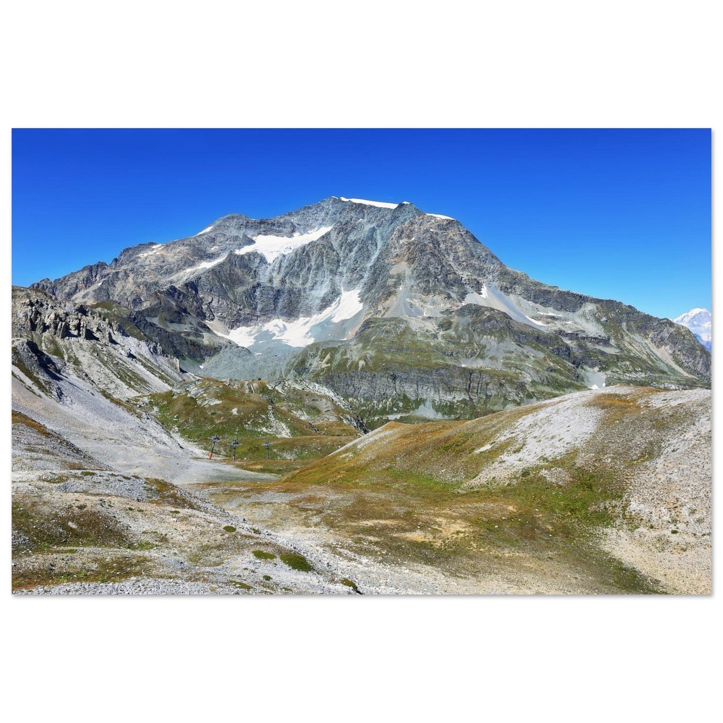 Photo du Mont Pourri depuis l’Aiguille Percée — tableau photo paysage de montagne en Alu Dibond, fabrication française