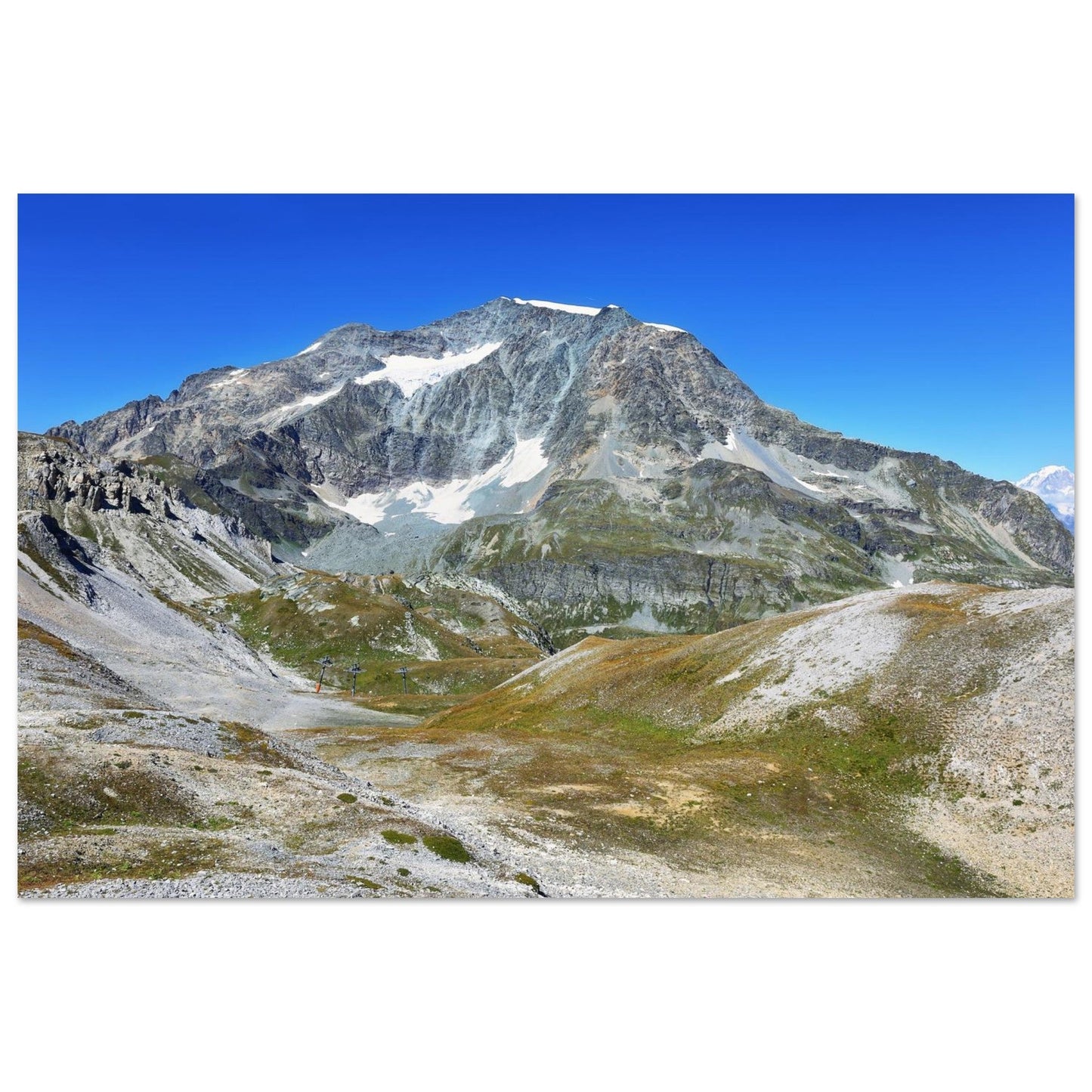 Photo du Mont Pourri depuis l’Aiguille Percée — tableau photo paysage de montagne en Alu Dibond, fabrication française