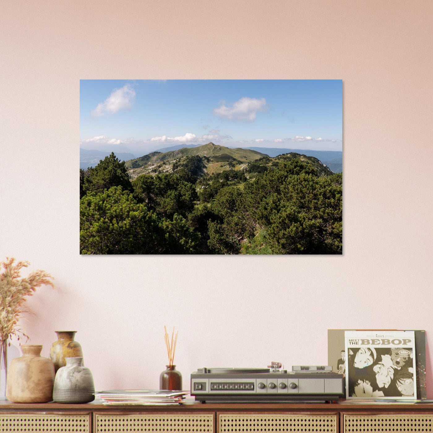 Preview of an AluArtMountains photo print in an interior