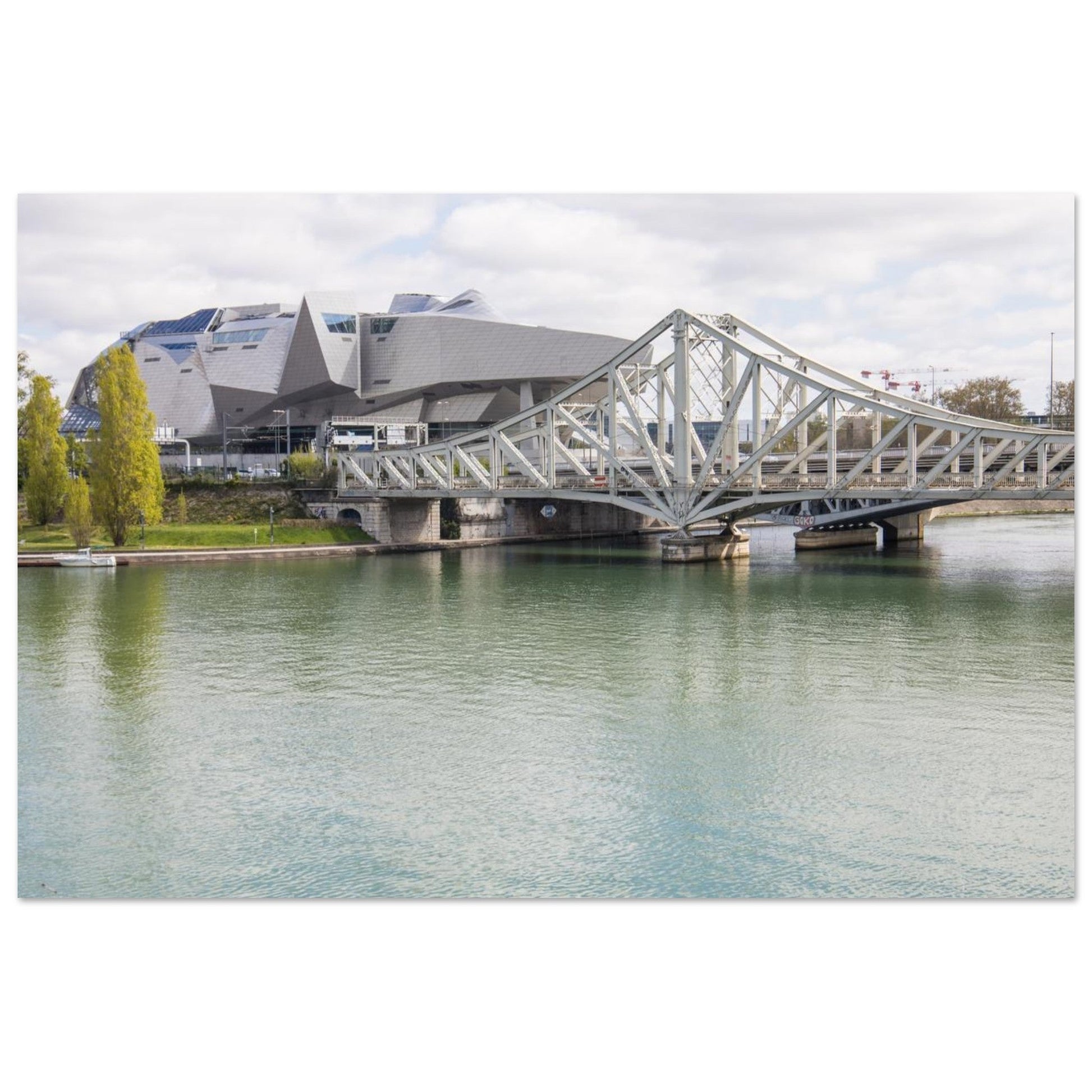 Tableau photo du Musée des Confluences à Lyon sur aluminium Dibond mat, format 60 × 90 cm
