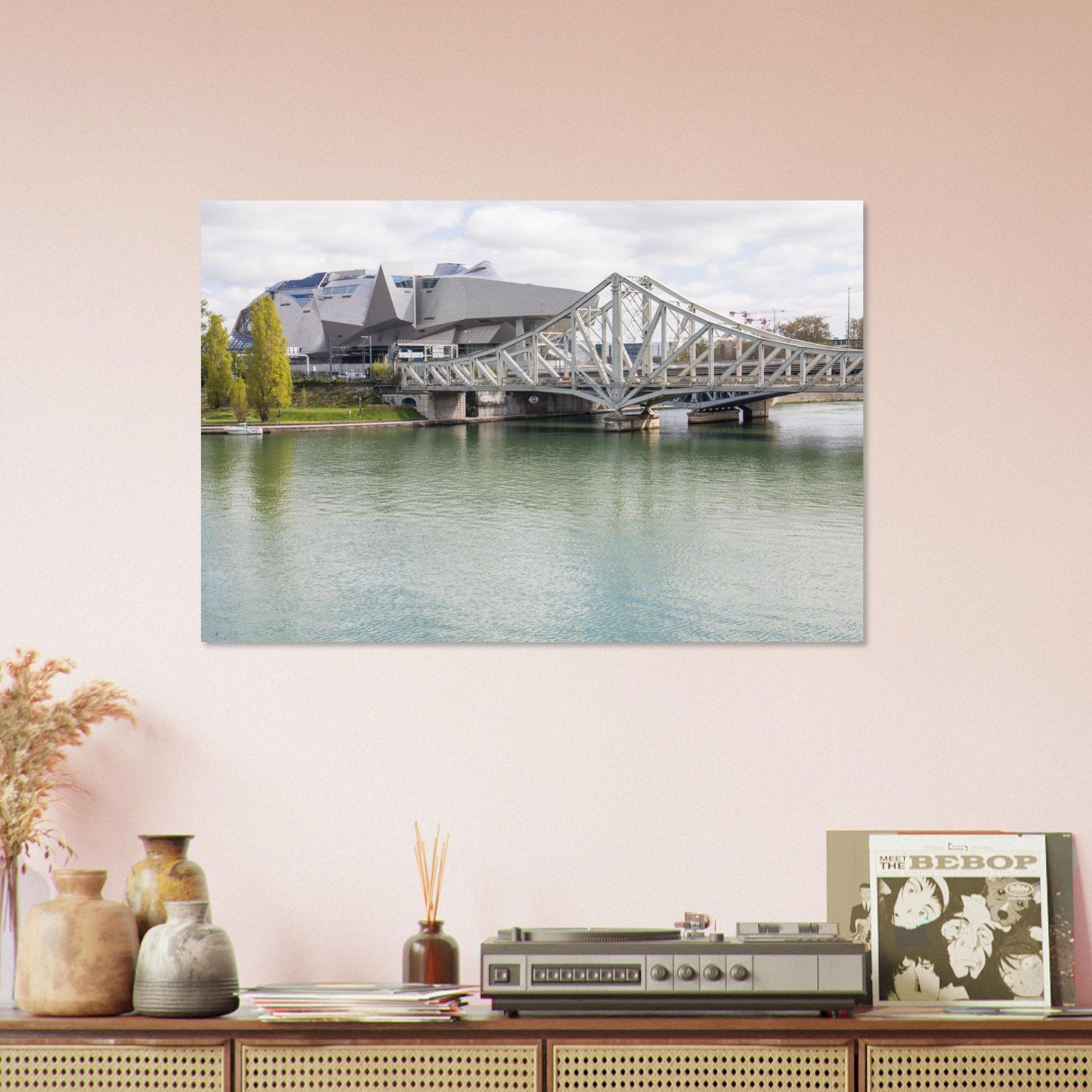Photo du Musée des Confluences à Lyon — tableau photo paysage de montagne en Alu Dibond, fabrication française