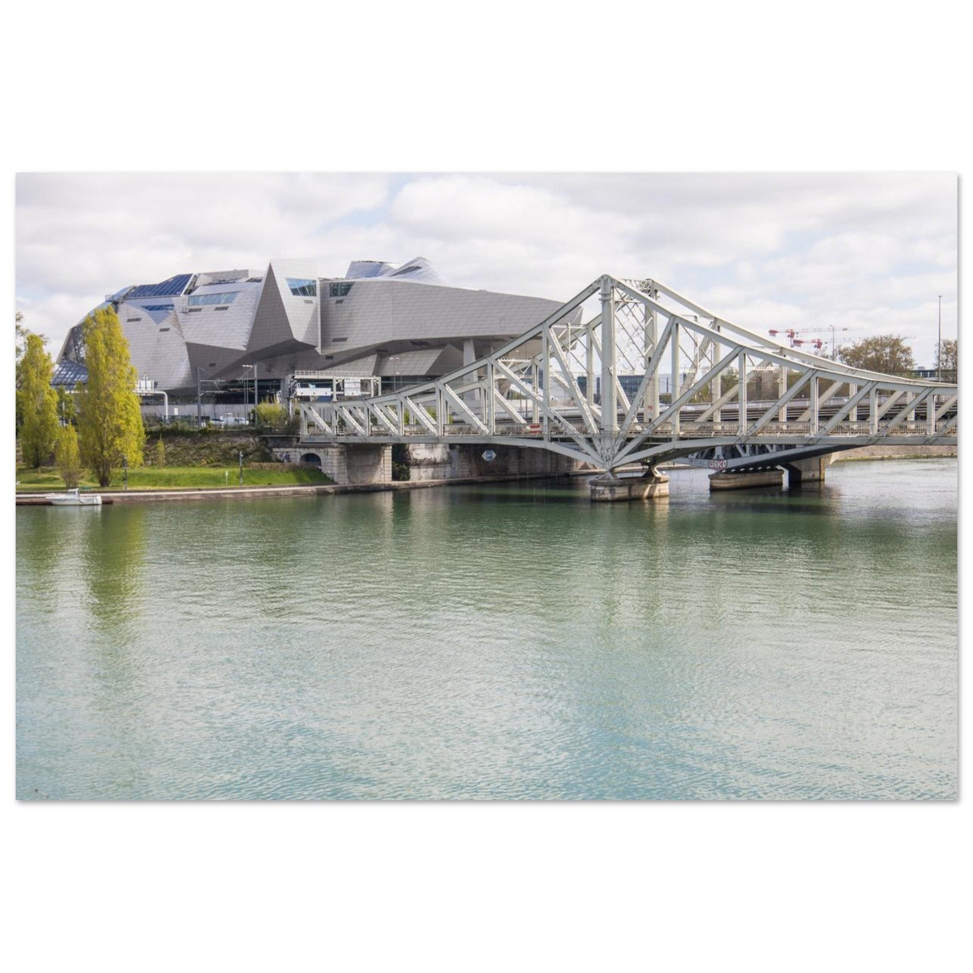 Tableau photo du Musée des Confluences à Lyon sur aluminium Dibond mat, format 40 × 60 cm